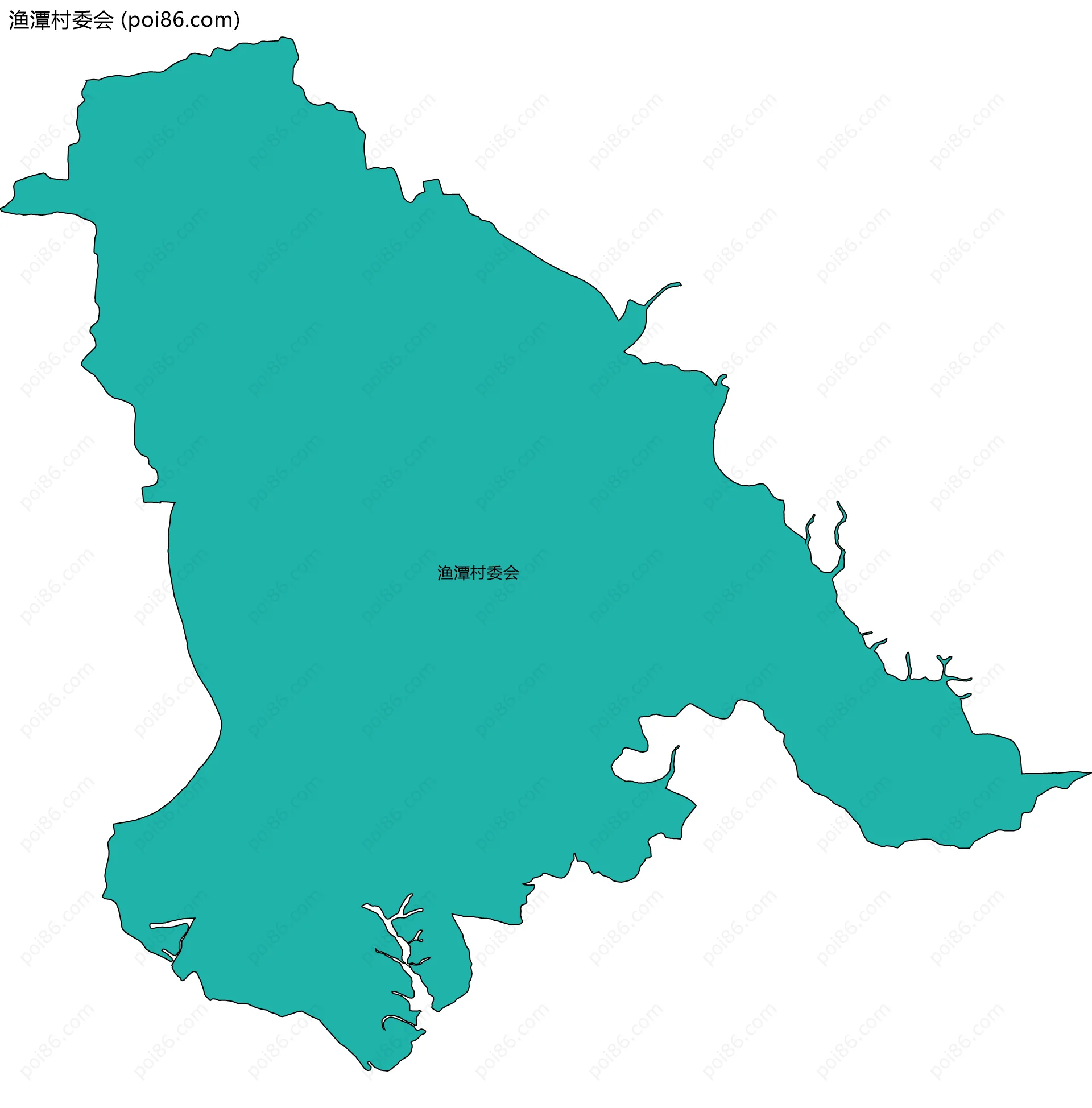 渔潭村委会边界地图