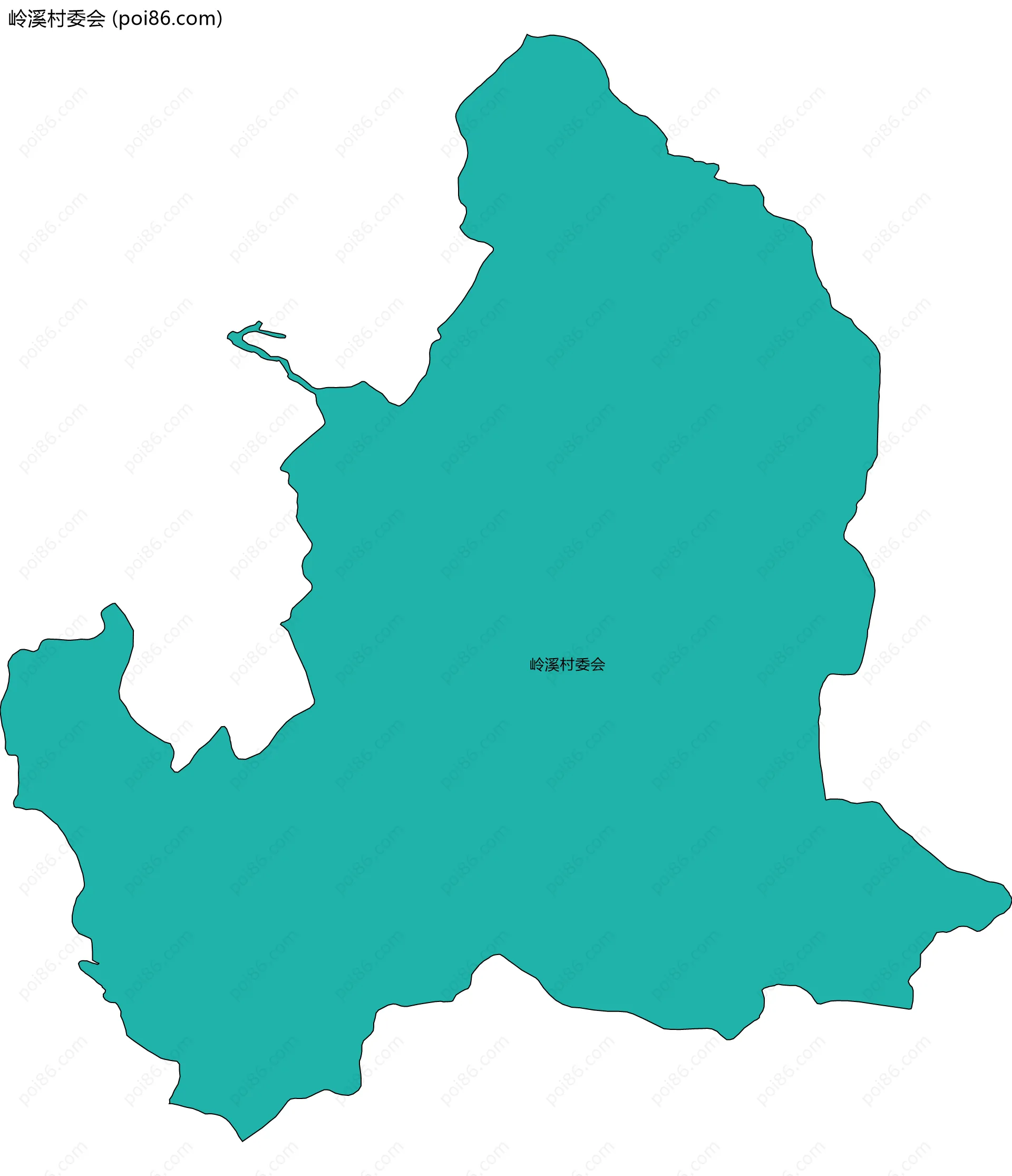 岭溪村委会边界地图