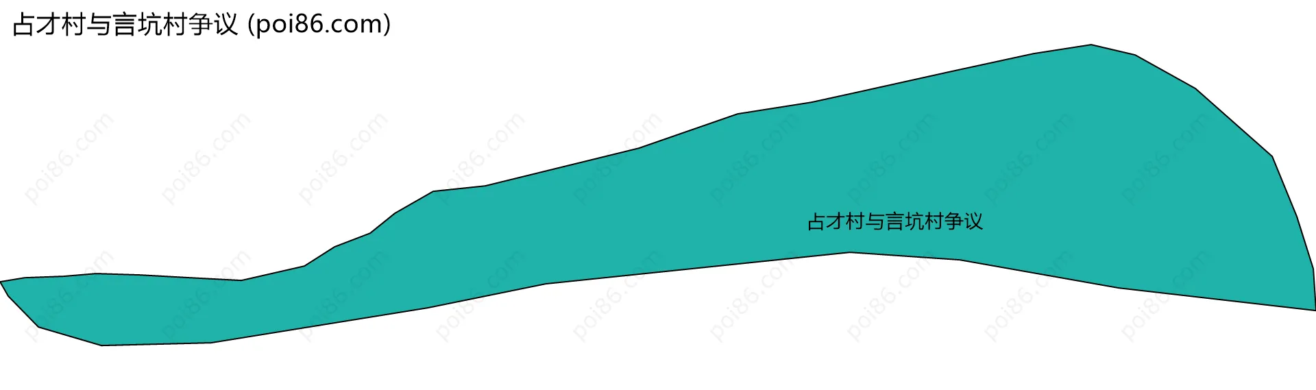 占才村与言坑村争议边界地图