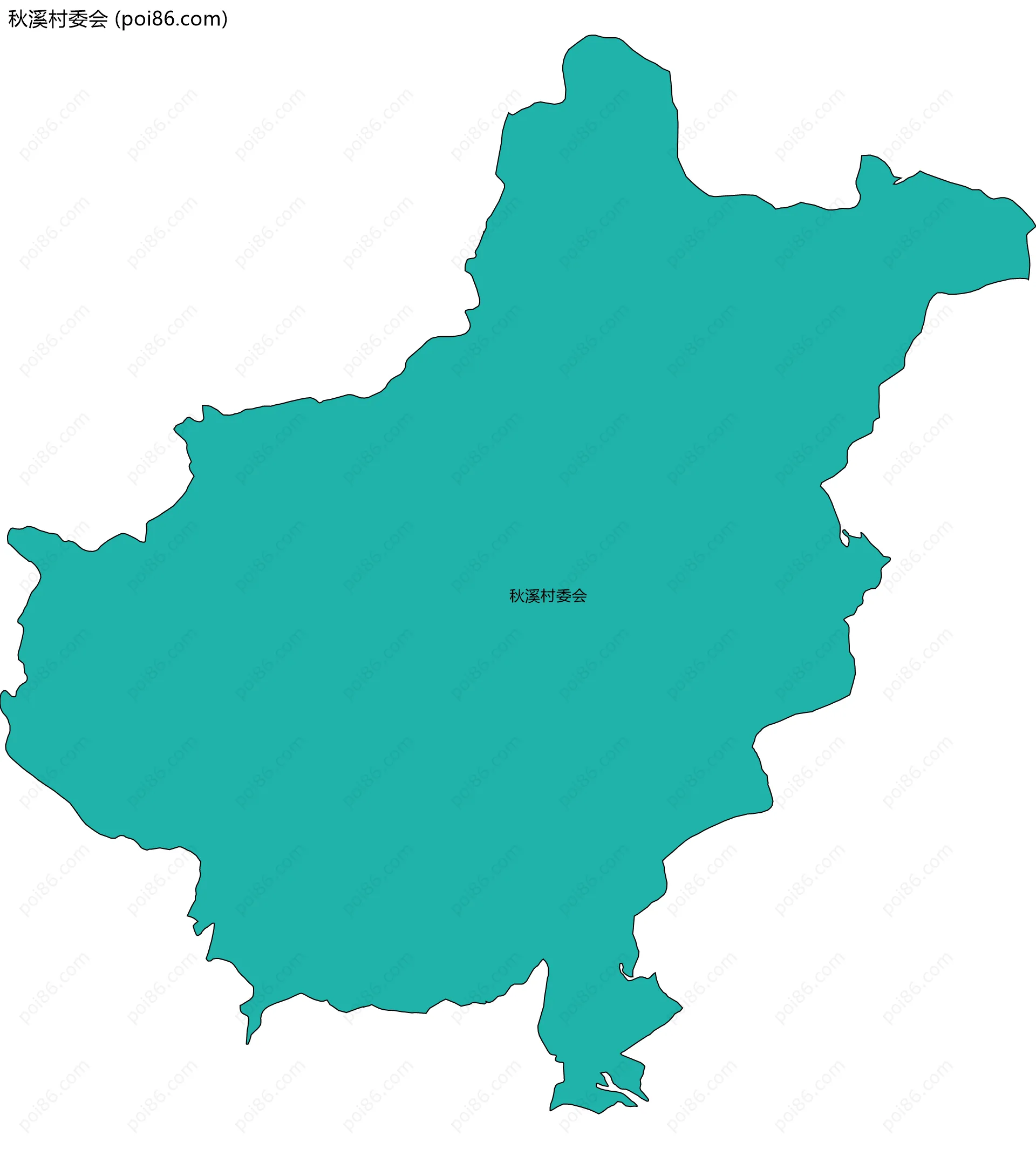 秋溪村委会边界地图