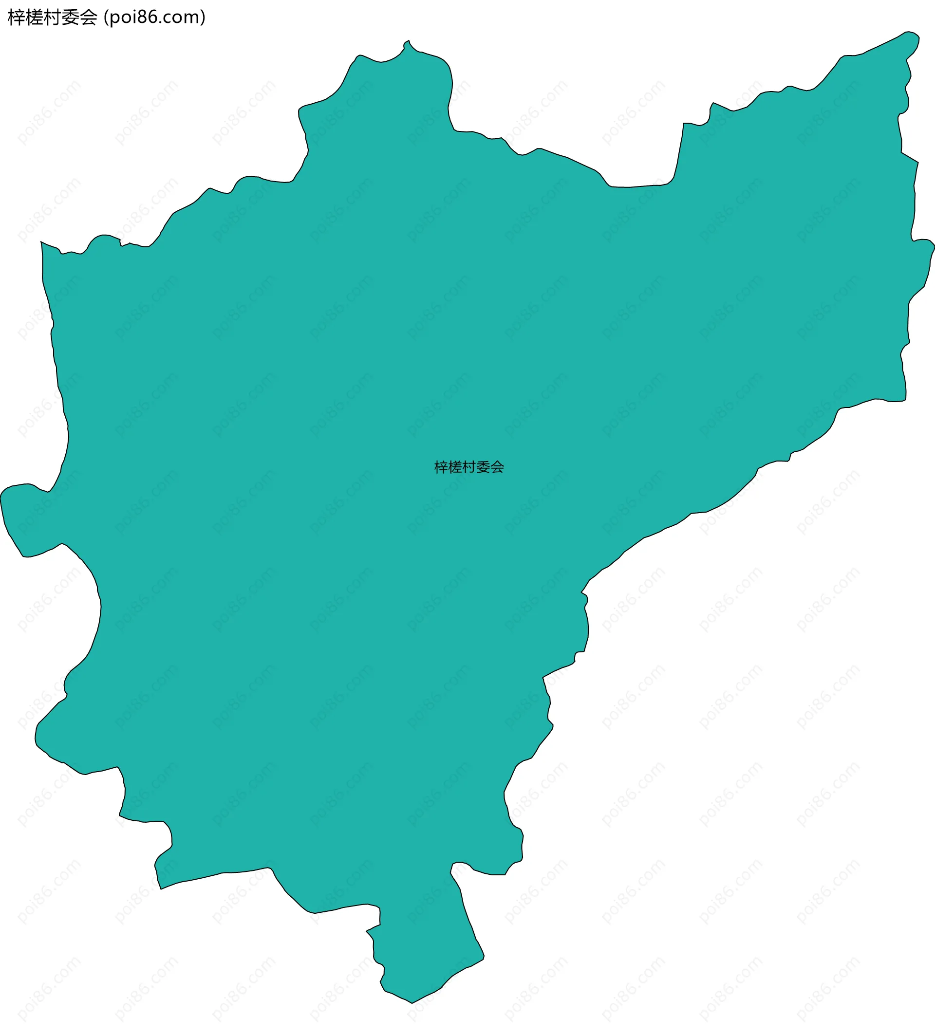 梓槎村委会边界地图