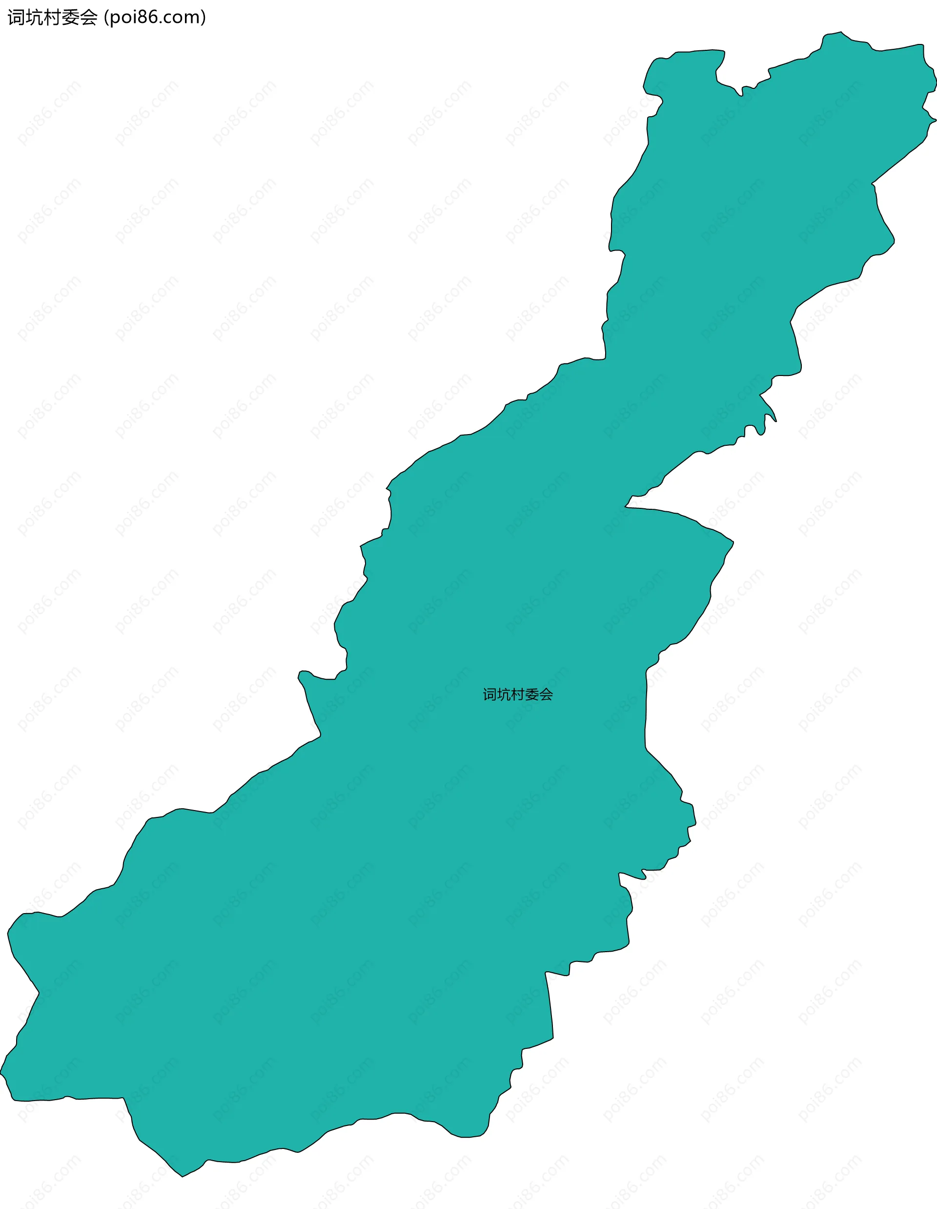 词坑村委会边界地图