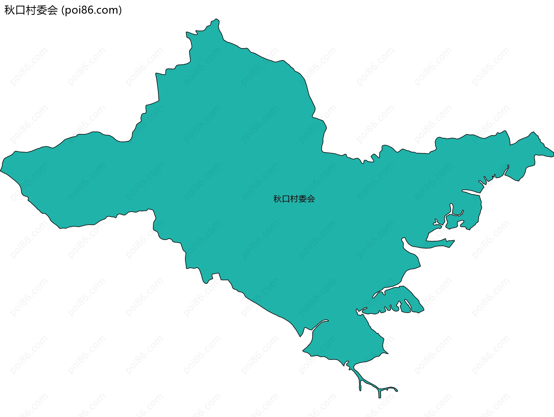 秋口村委会边界地图