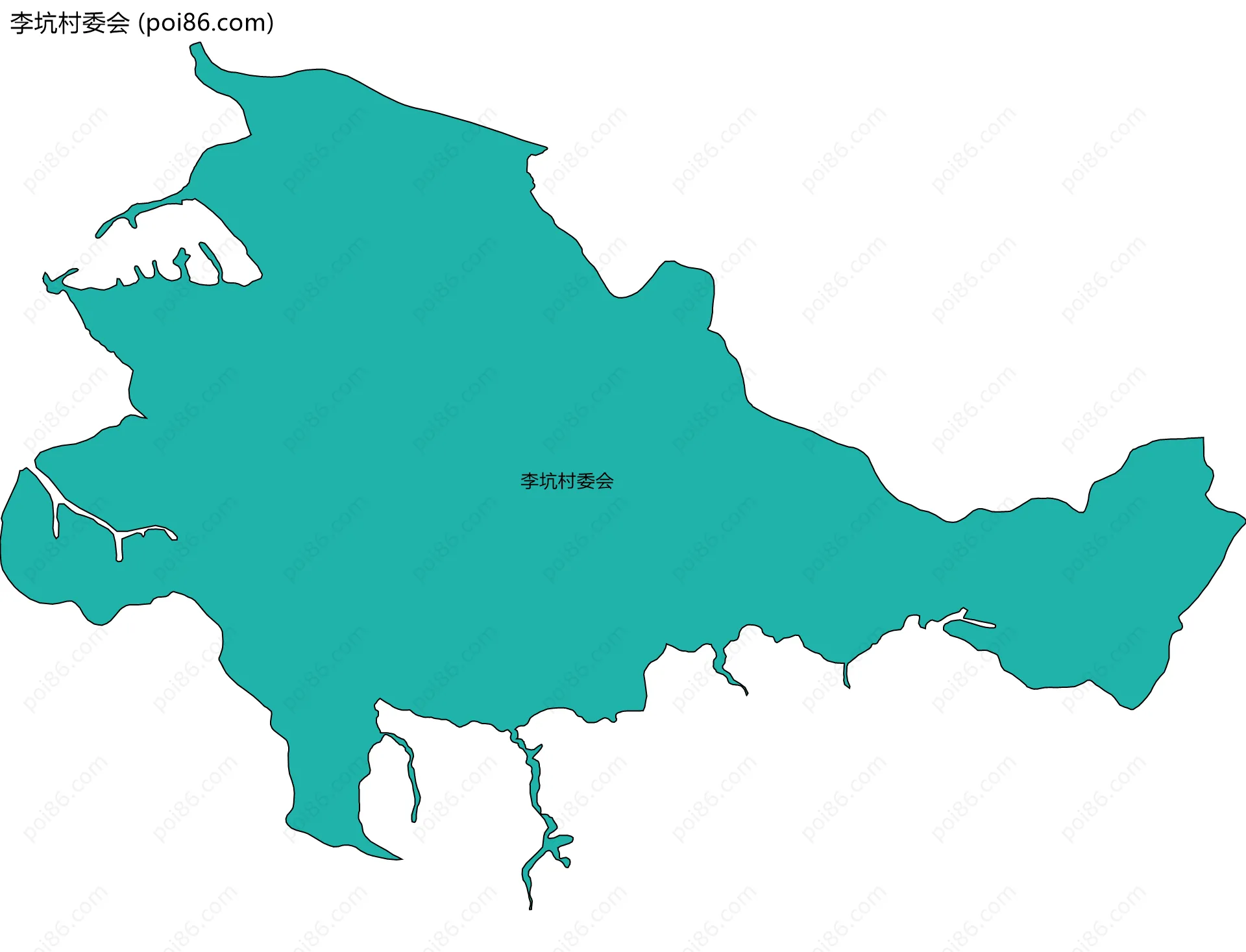 李坑村委会边界地图