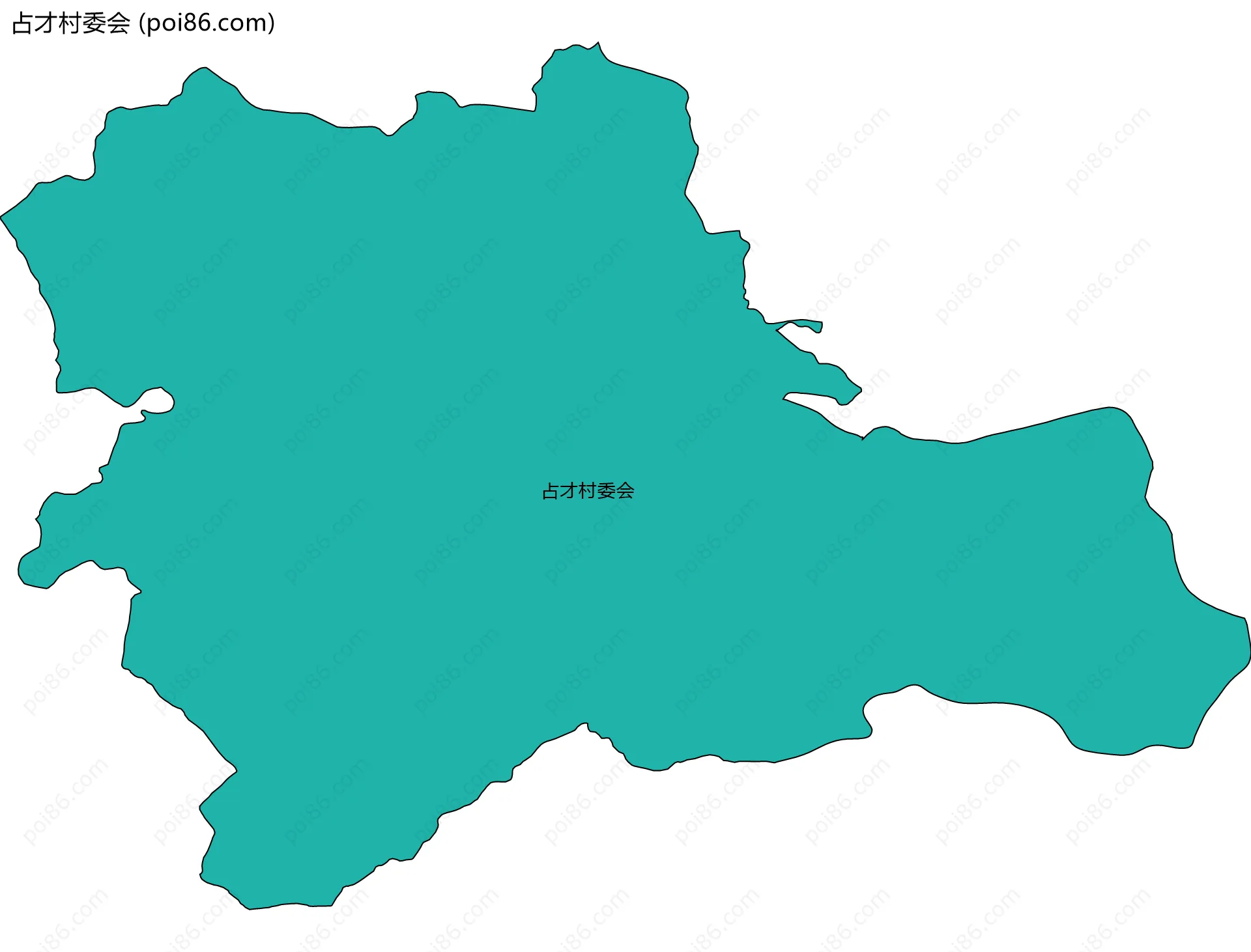 占才村委会边界地图