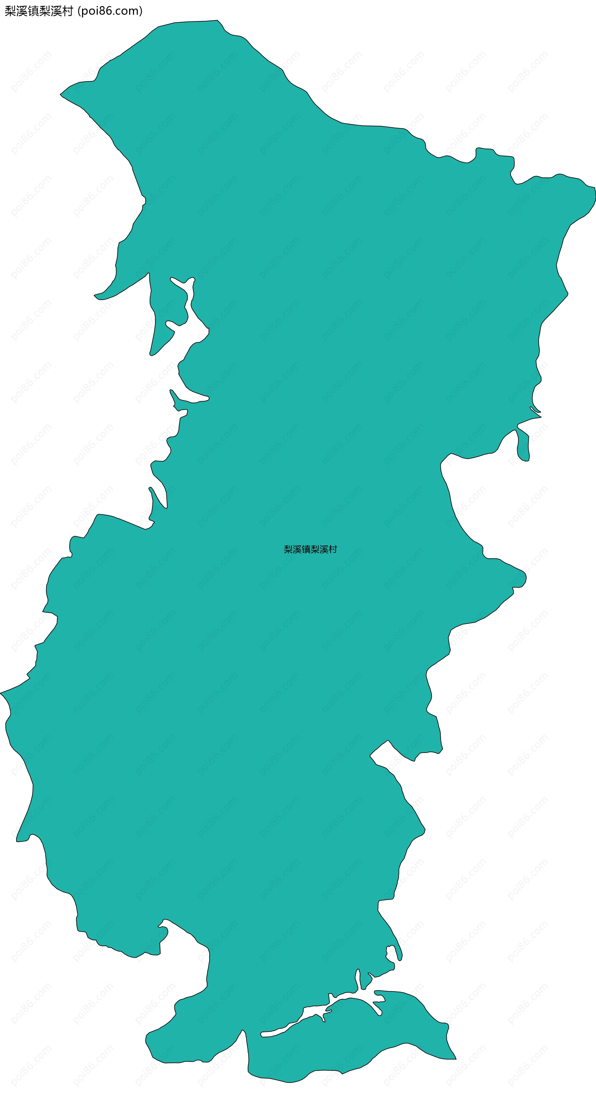 梨溪镇梨溪村边界地图