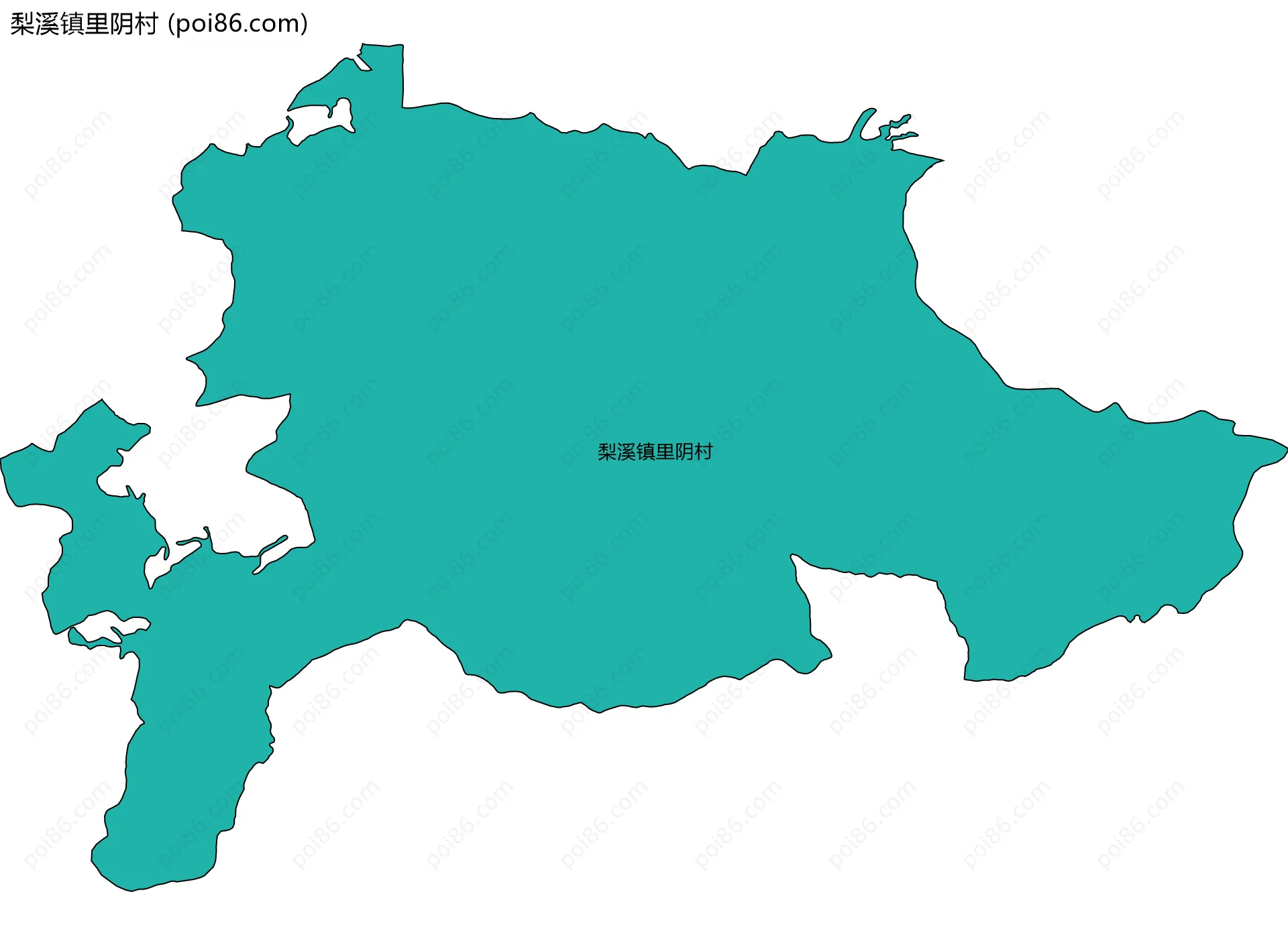 梨溪镇里阴村边界地图