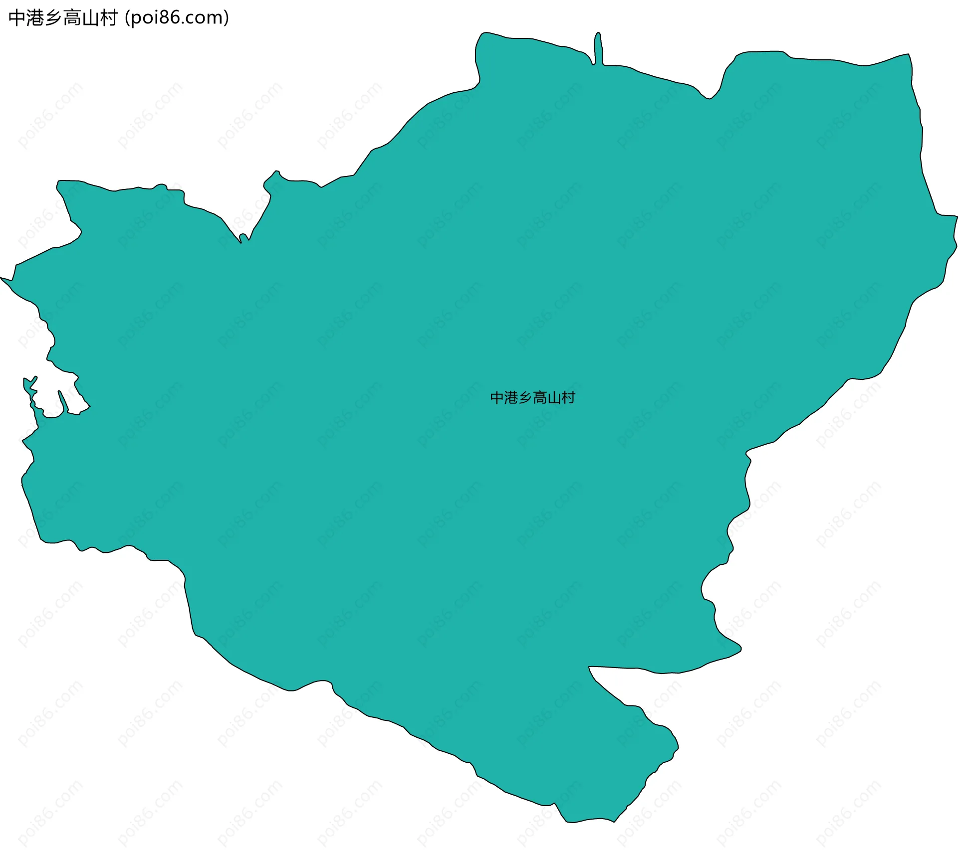 中港乡高山村边界地图