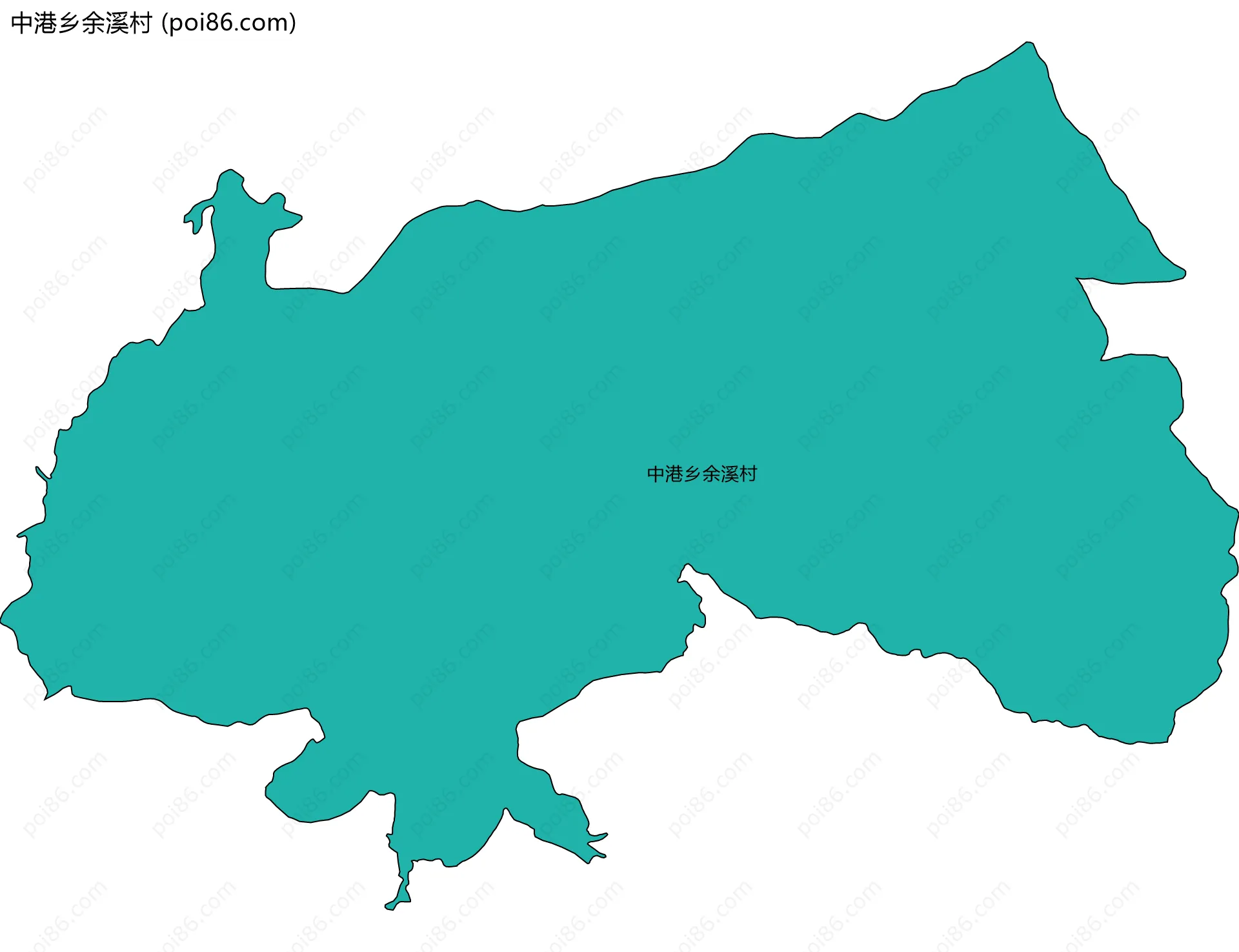 中港乡余溪村边界地图