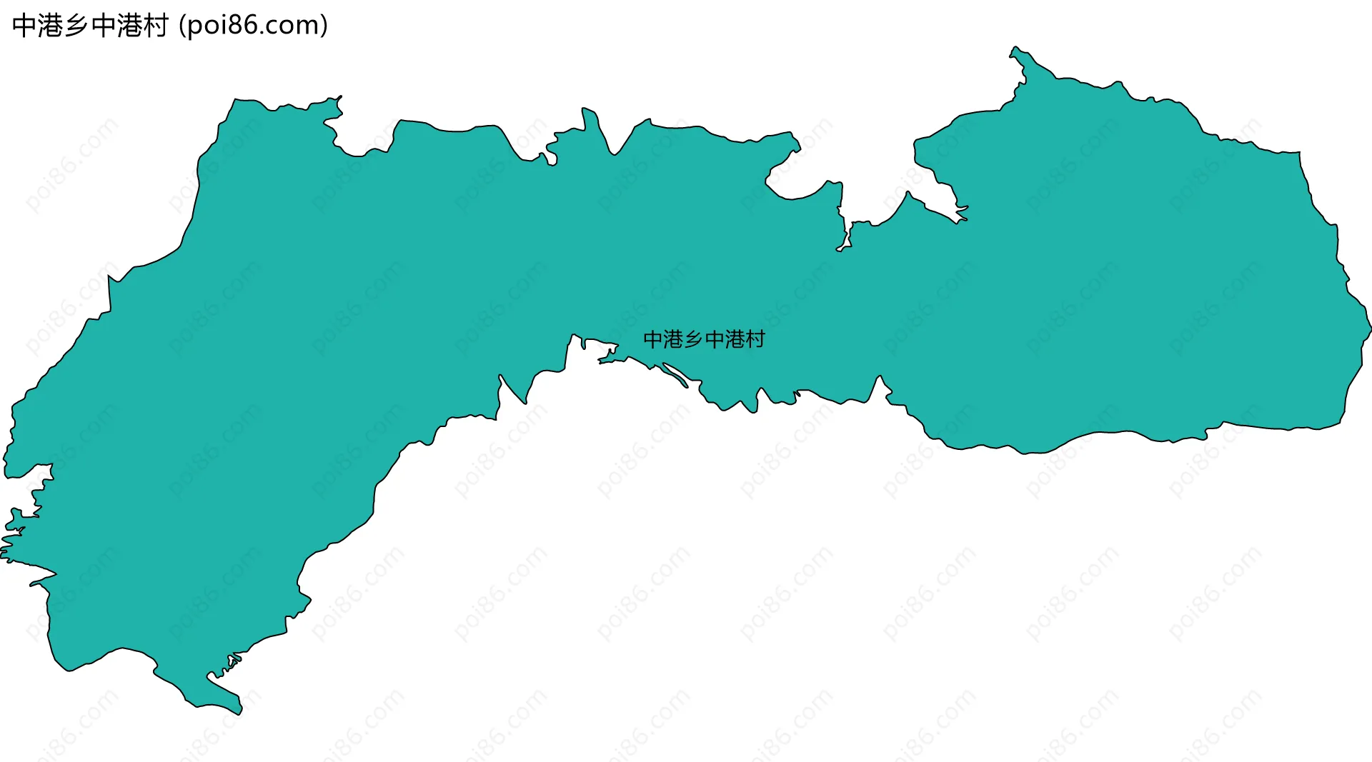 中港乡中港村边界地图