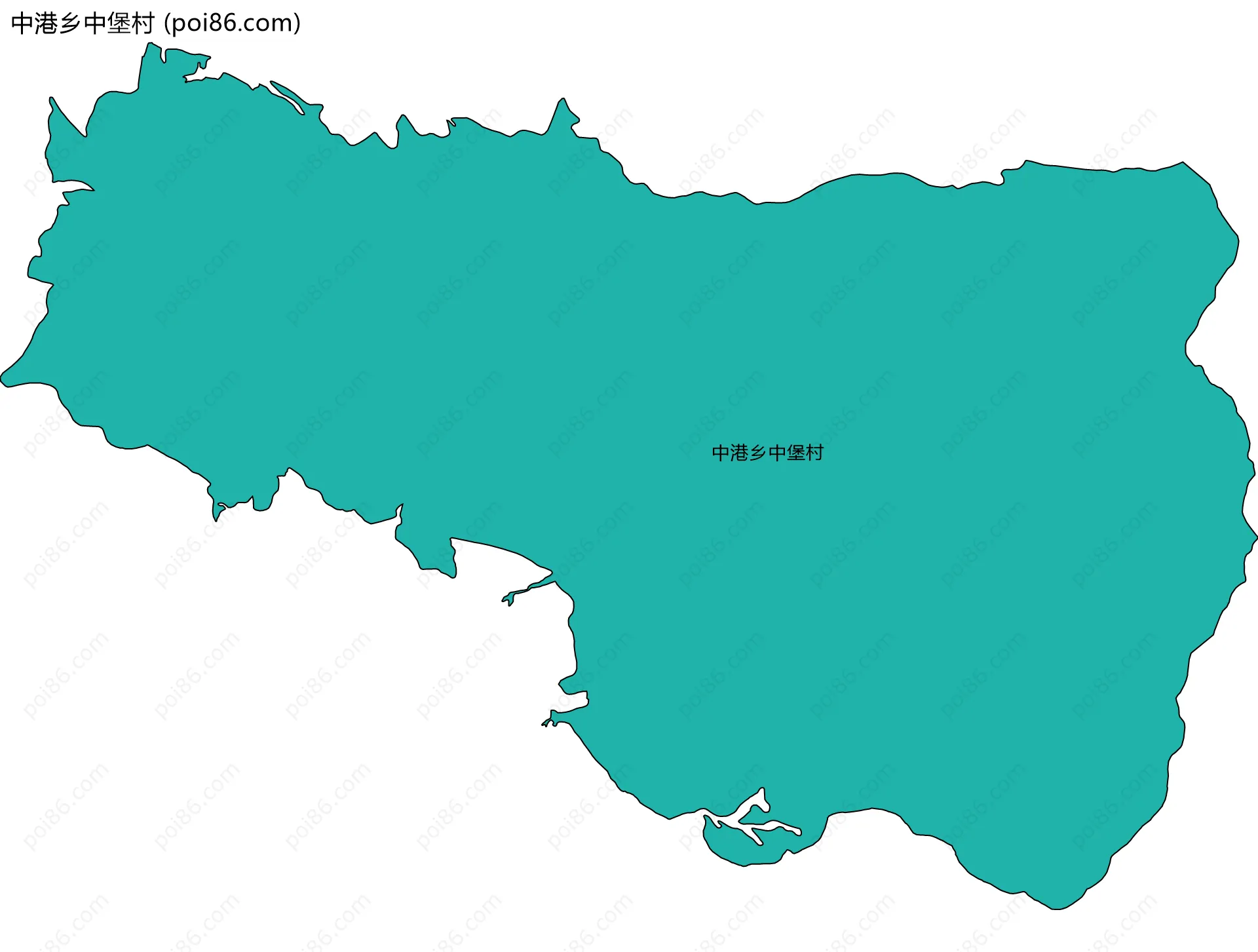 中港乡中堡村边界地图