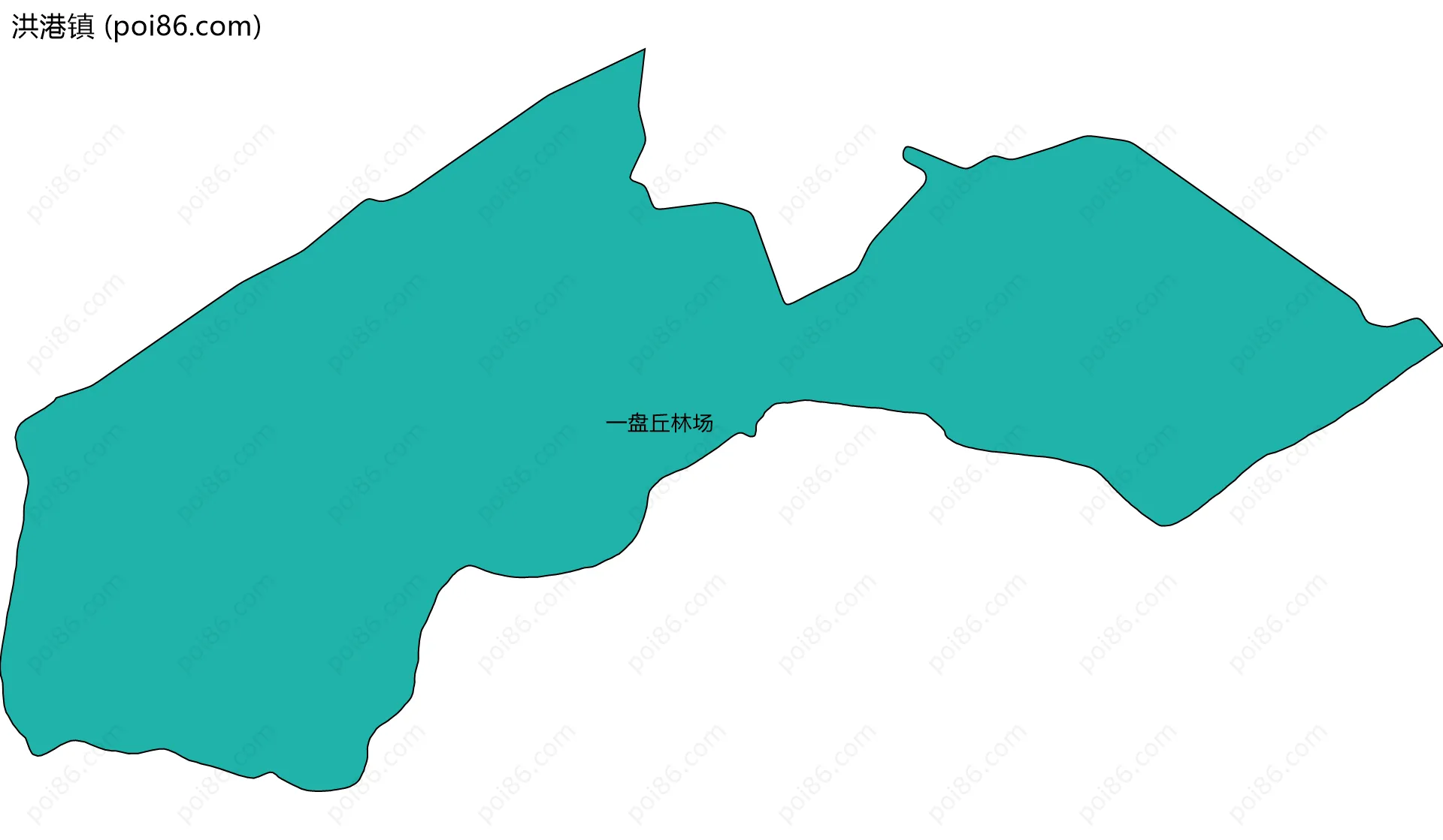 洪港镇边界地图(五级行政区划)