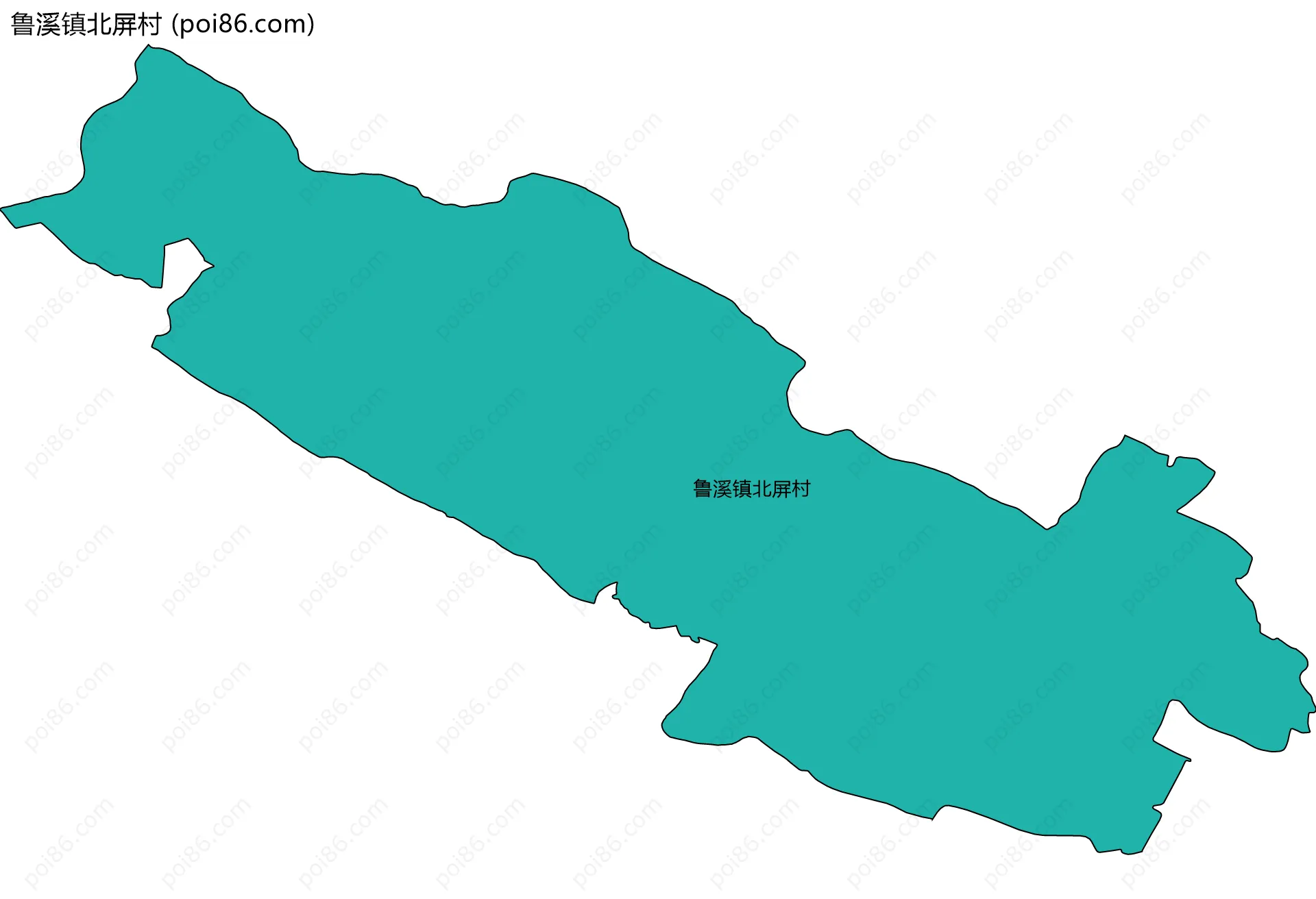 鲁溪镇北屏村边界地图