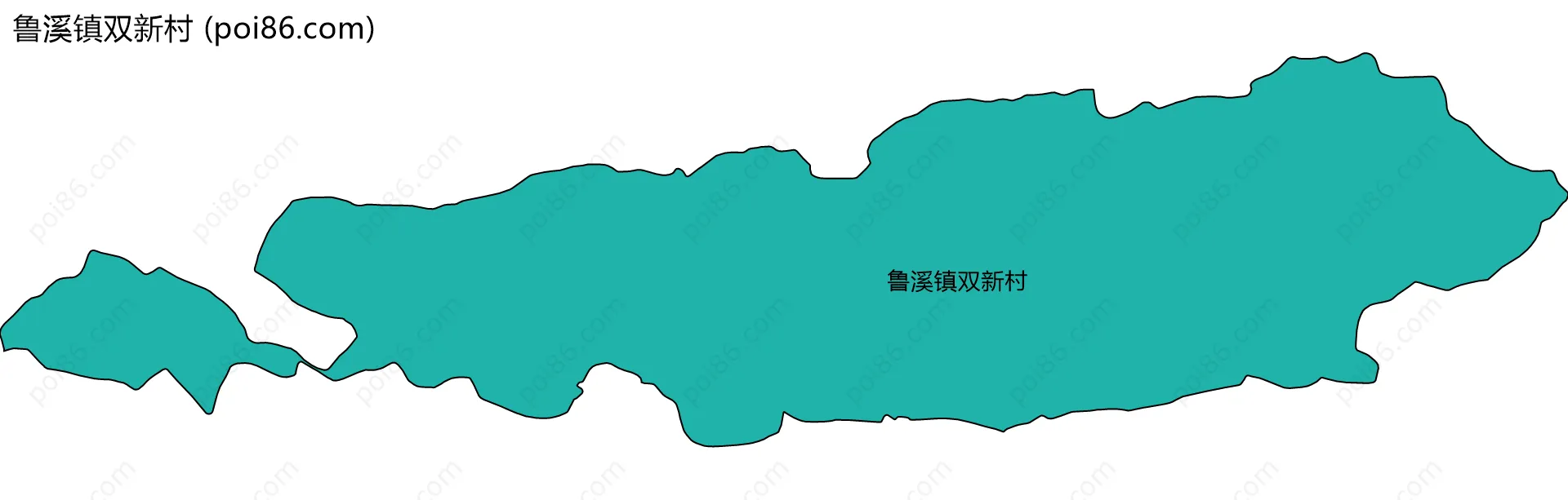 鲁溪镇双新村边界地图
