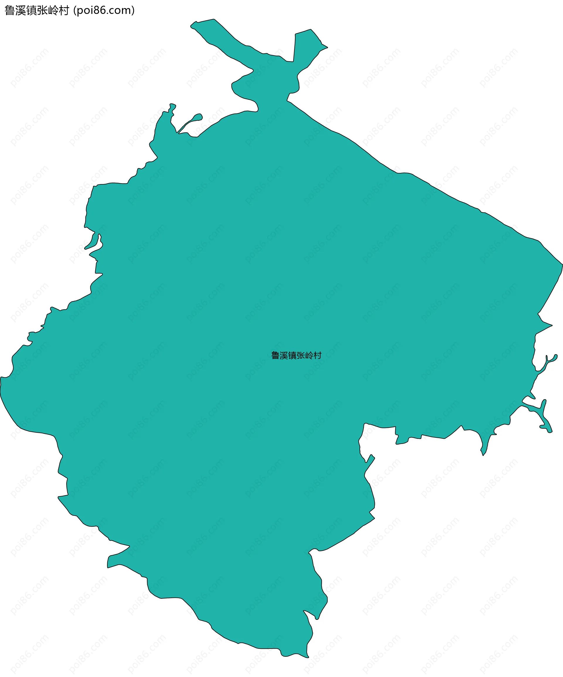 鲁溪镇张岭村边界地图