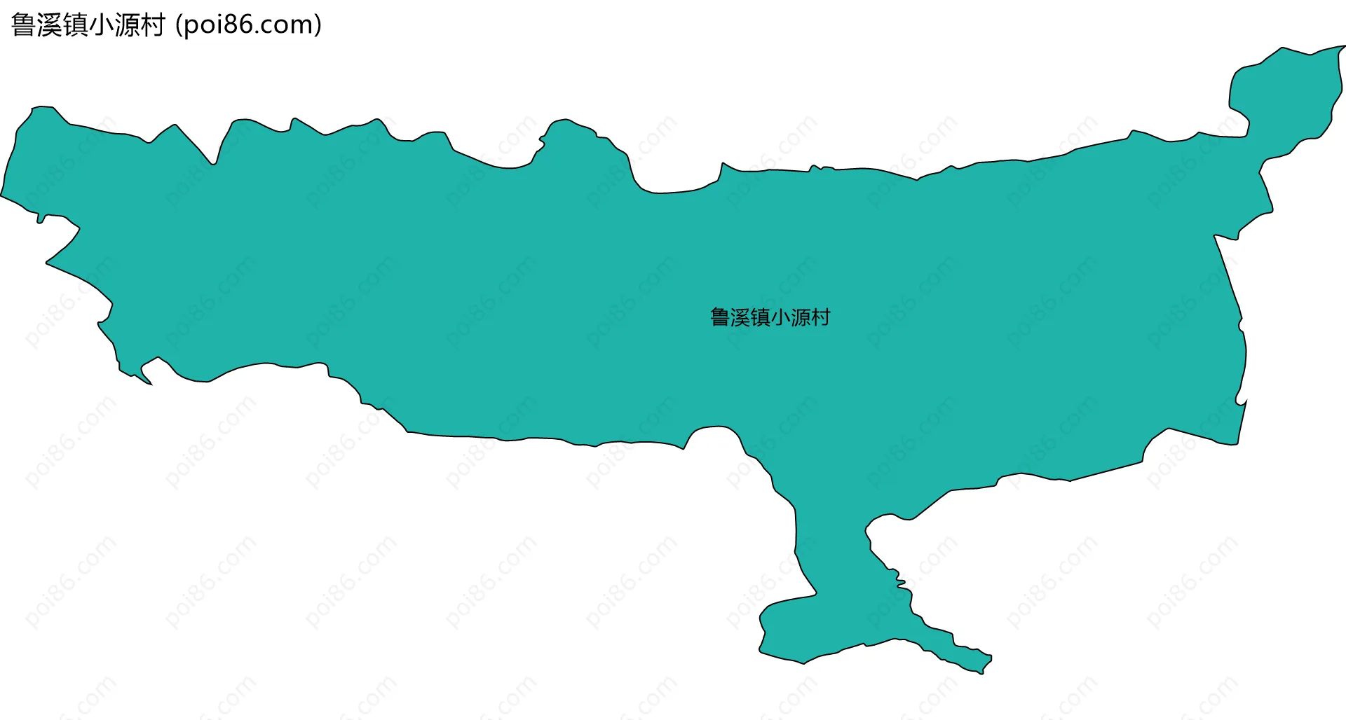 鲁溪镇小源村边界地图