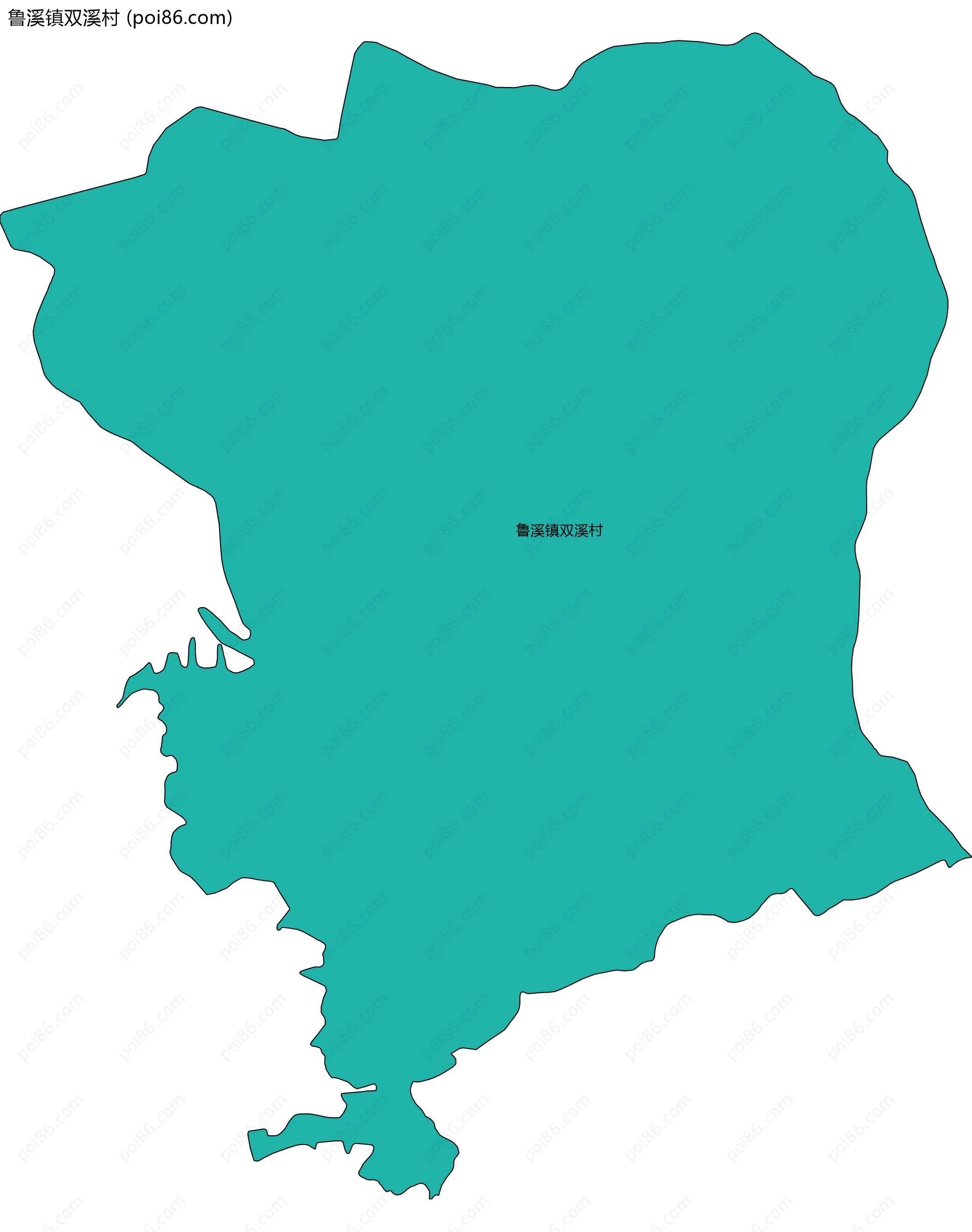 鲁溪镇双溪村边界地图