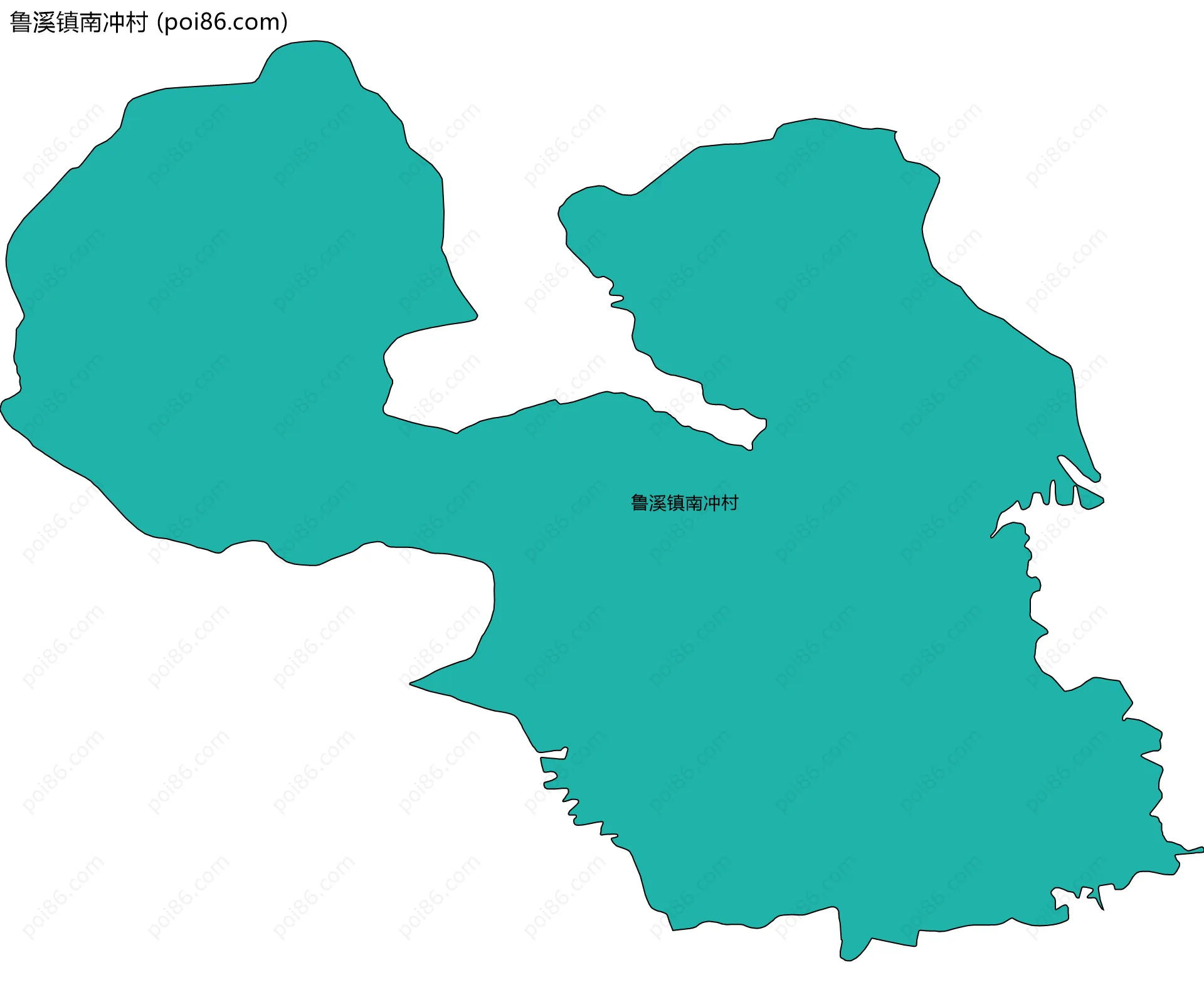 鲁溪镇南冲村边界地图