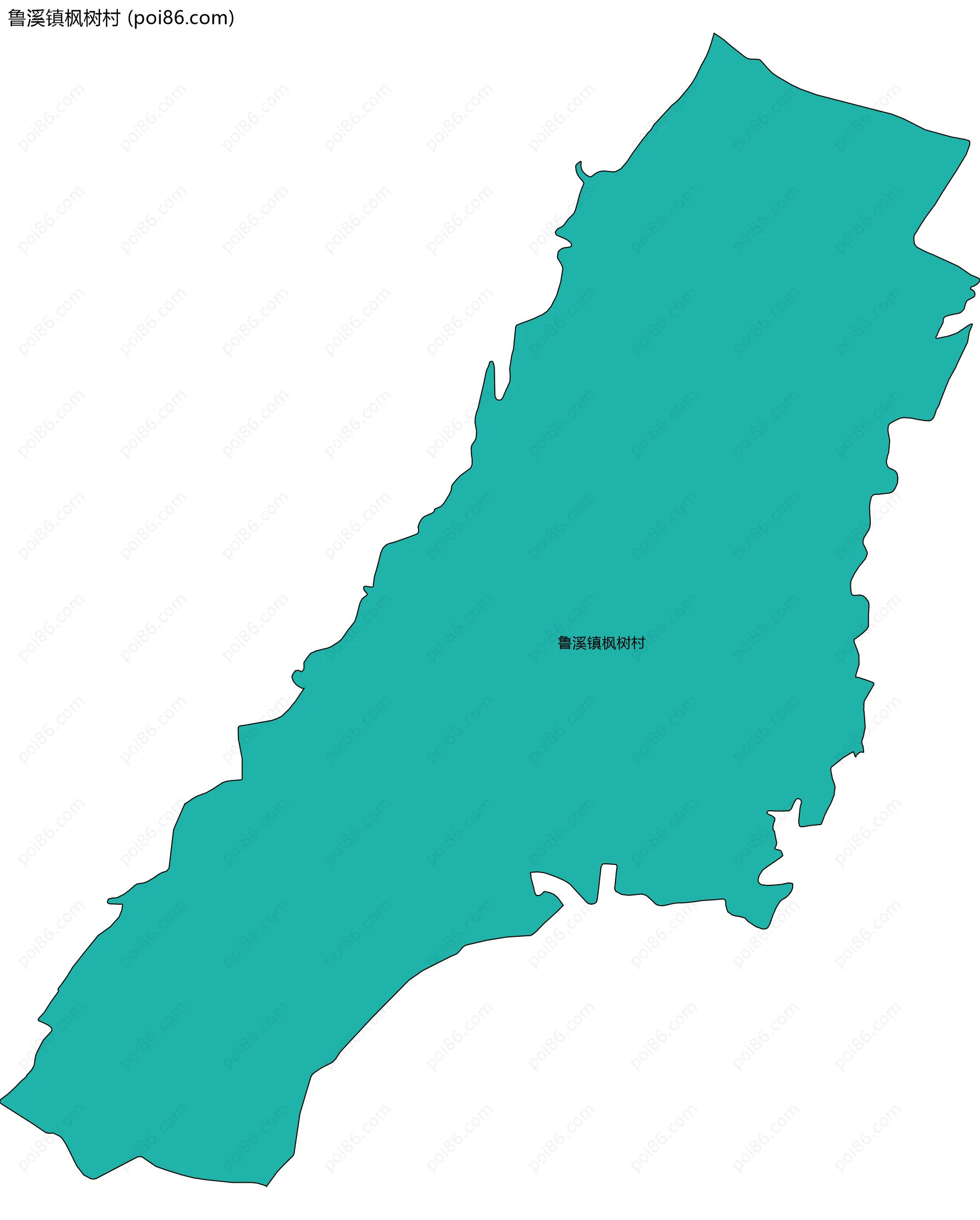 鲁溪镇枫树村边界地图