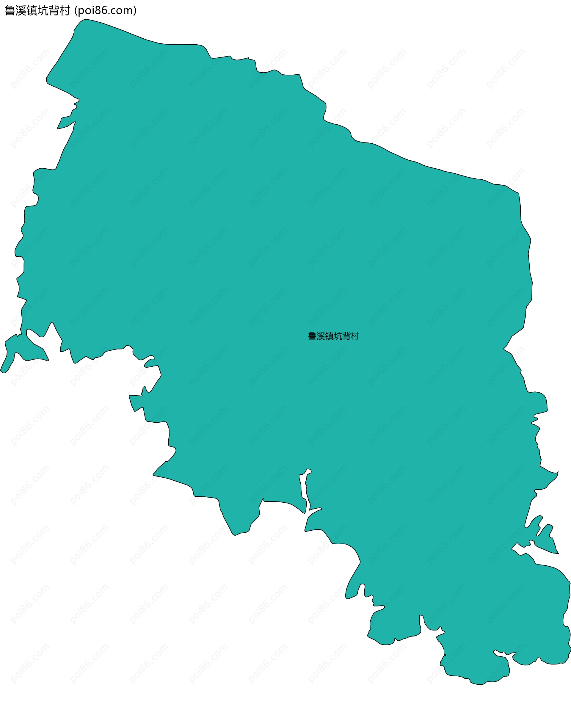 鲁溪镇坑背村边界地图