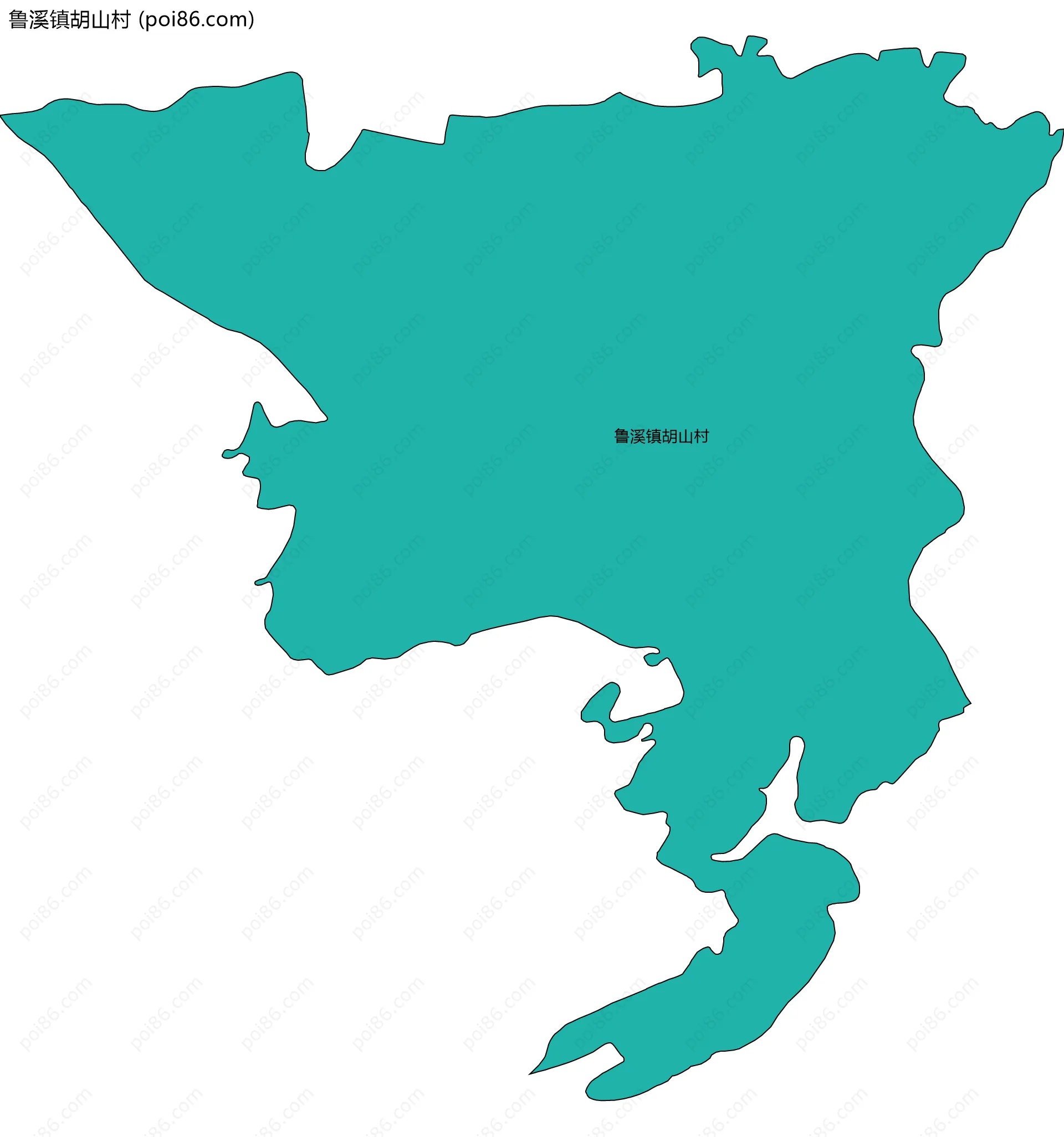 鲁溪镇胡山村边界地图