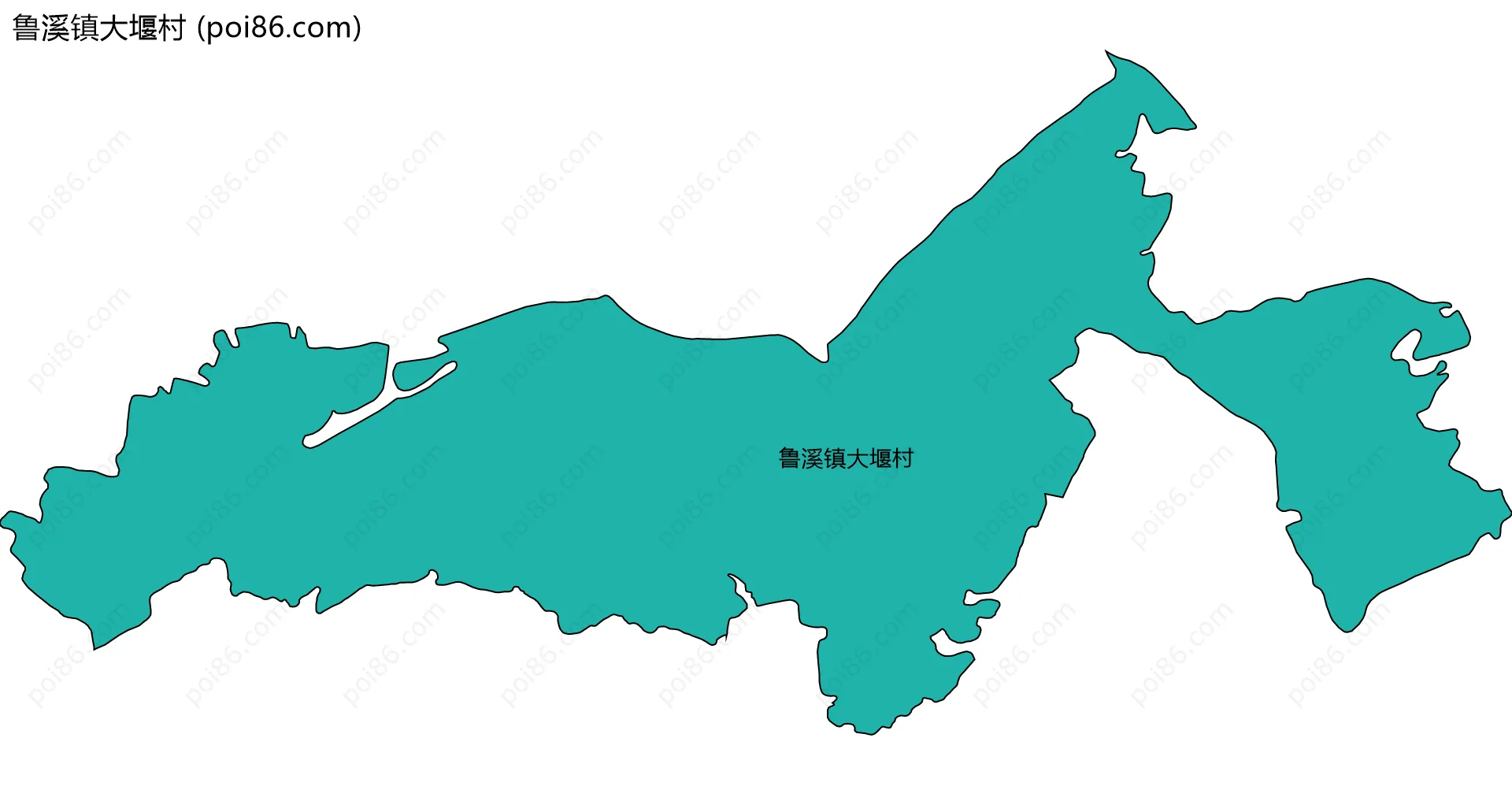 鲁溪镇大堰村边界地图