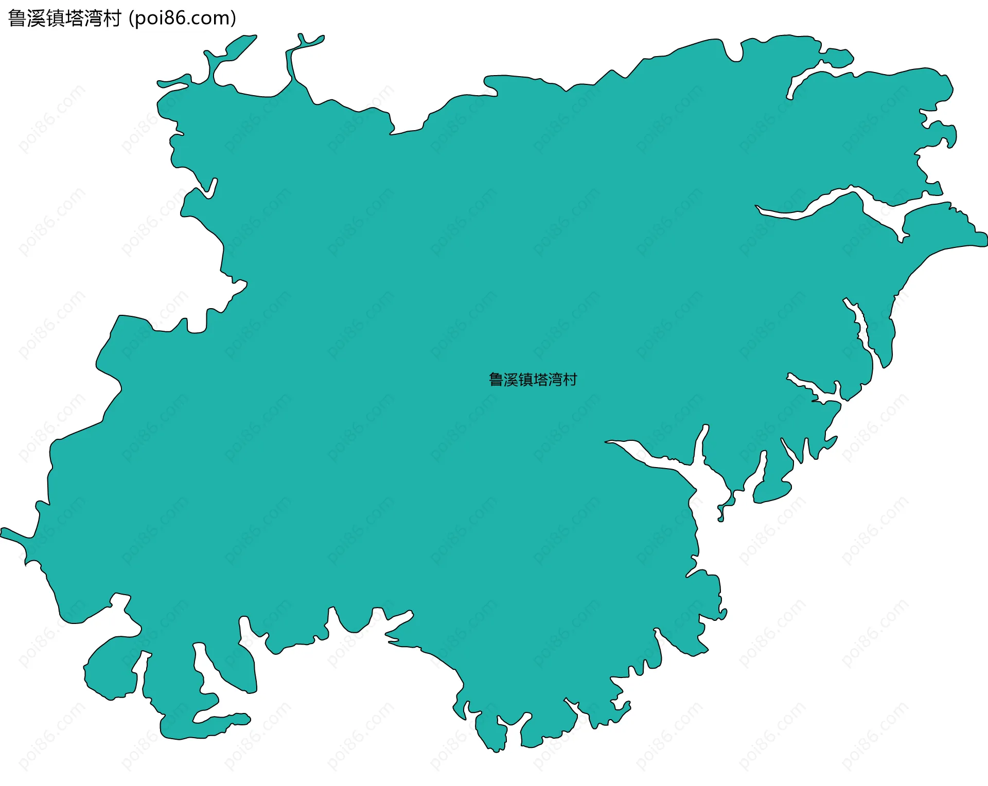 鲁溪镇塔湾村边界地图