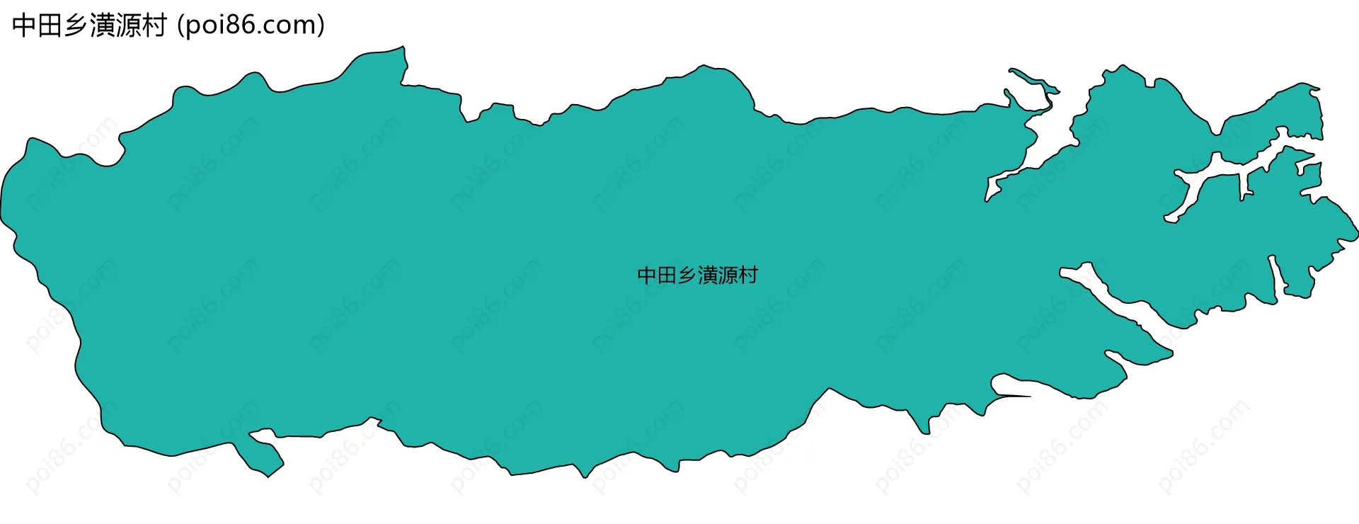 中田乡潢源村边界地图