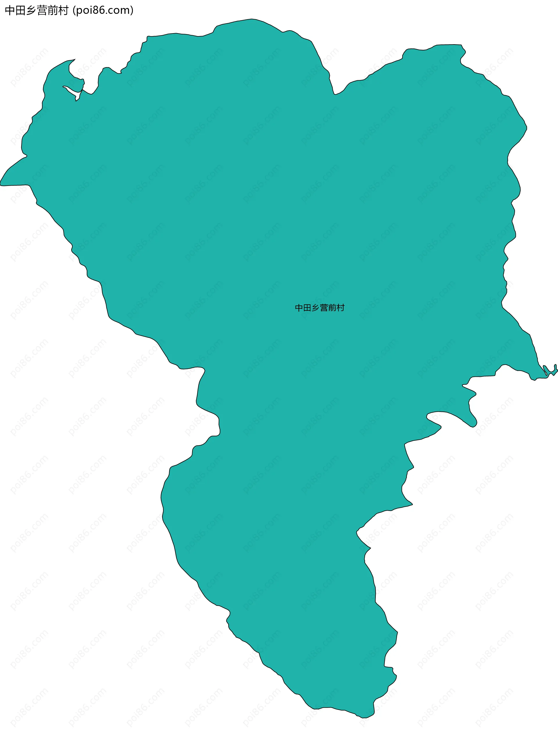 中田乡营前村边界地图