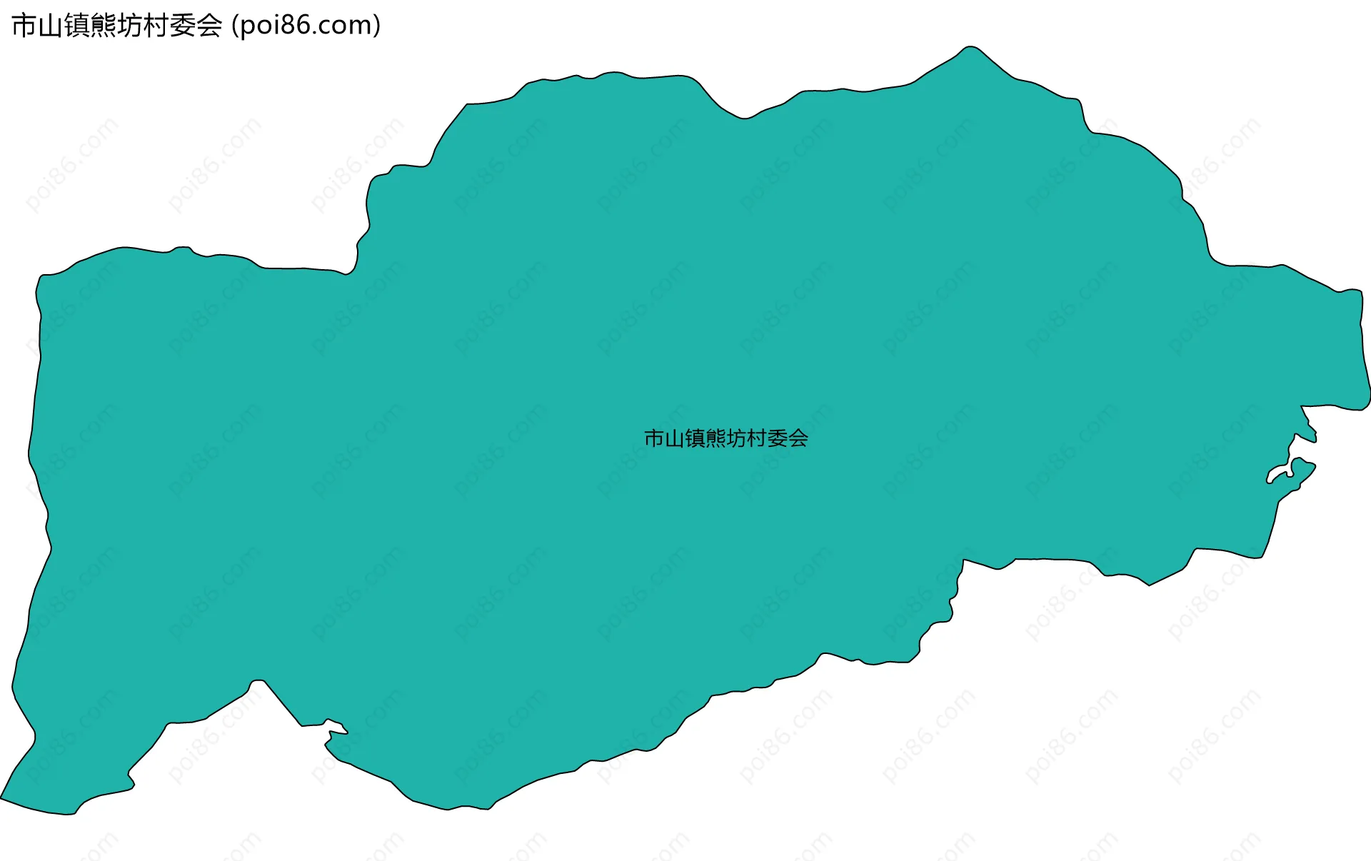 市山镇熊坊村委会边界地图