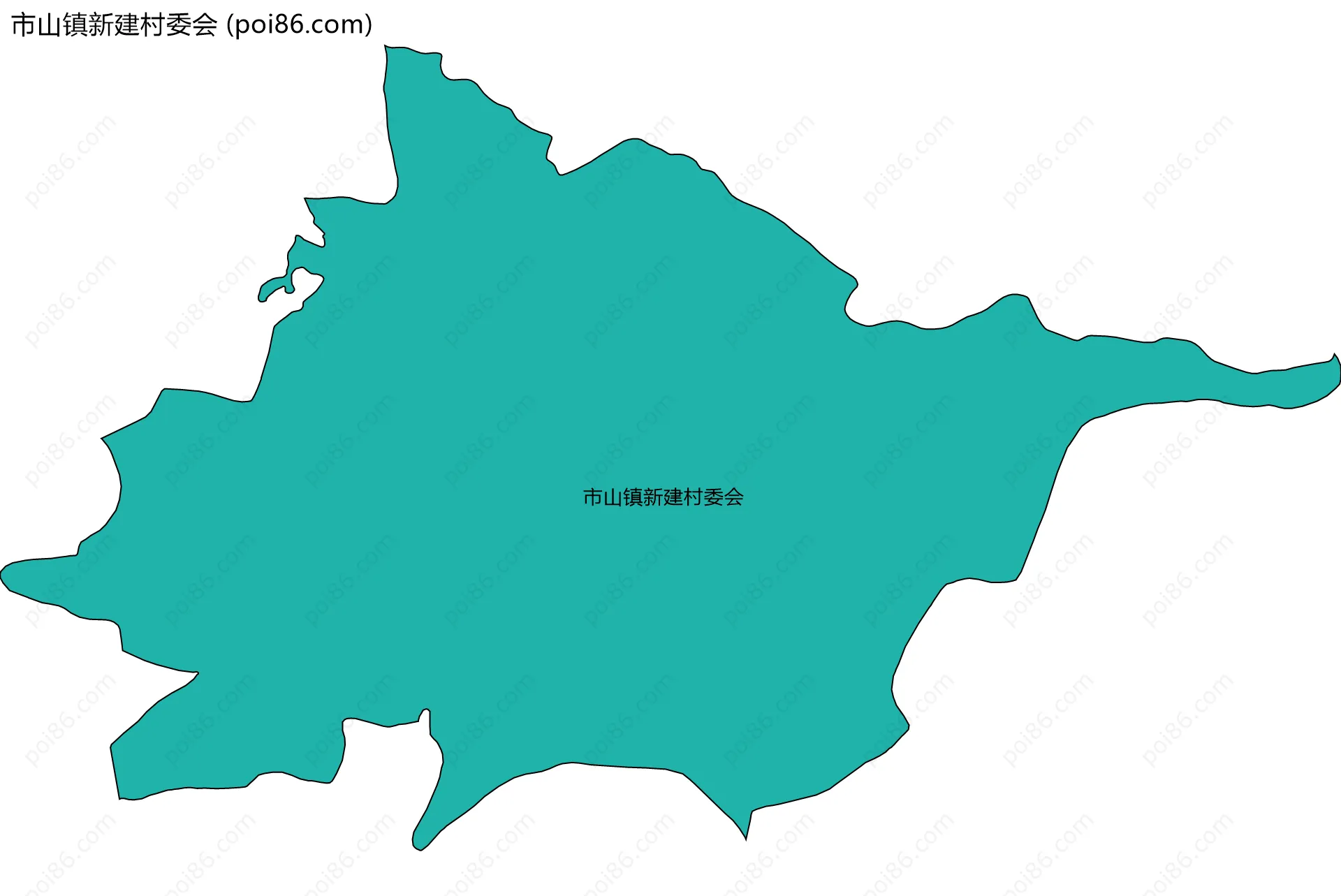市山镇新建村委会边界地图