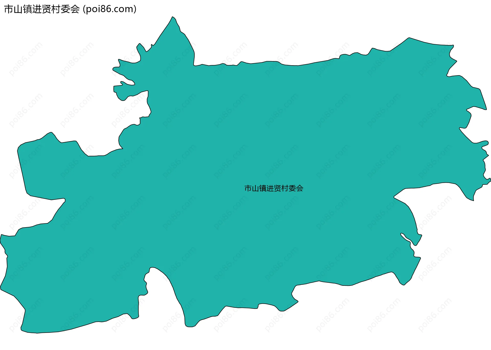市山镇进贤村委会边界地图