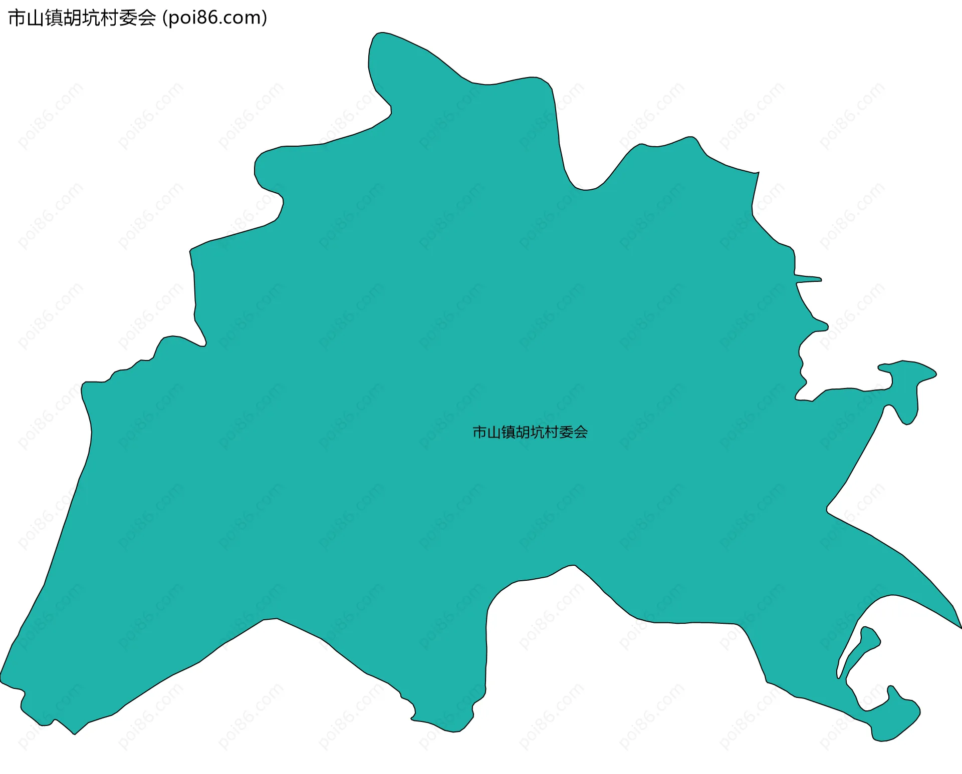 市山镇胡坑村委会边界地图