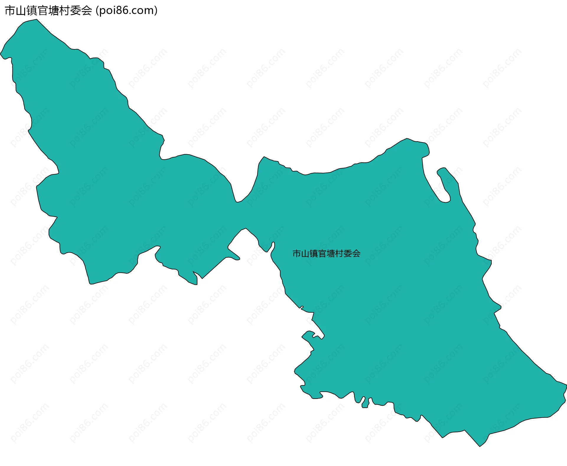 市山镇官塘村委会边界地图