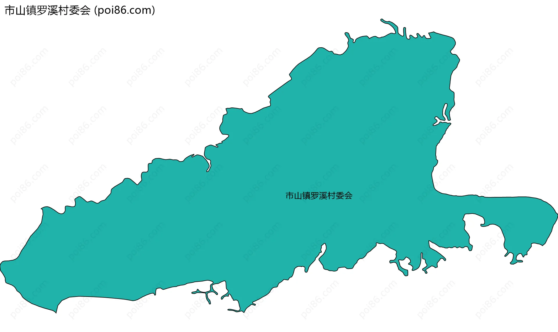 市山镇罗溪村委会边界地图