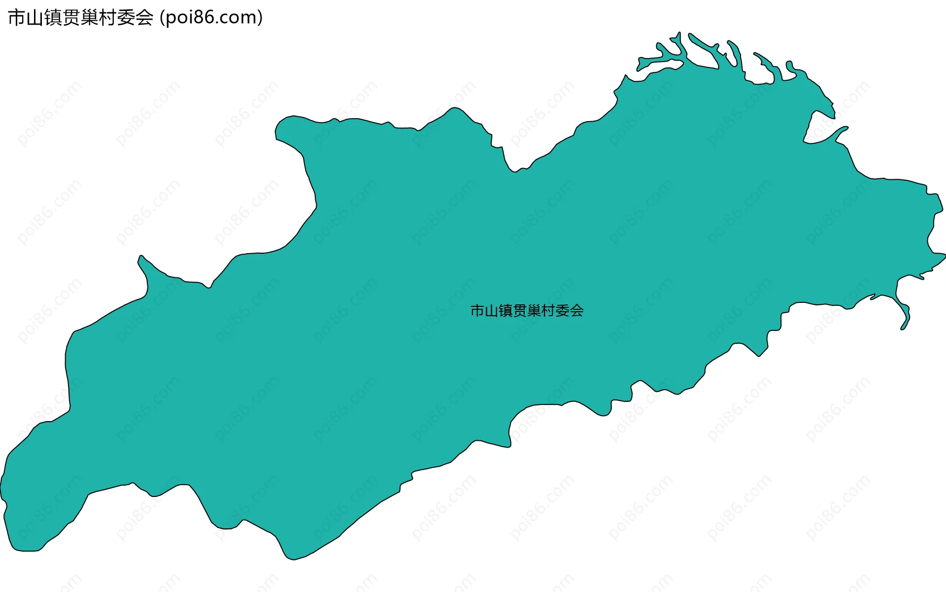 市山镇贯巢村委会边界地图