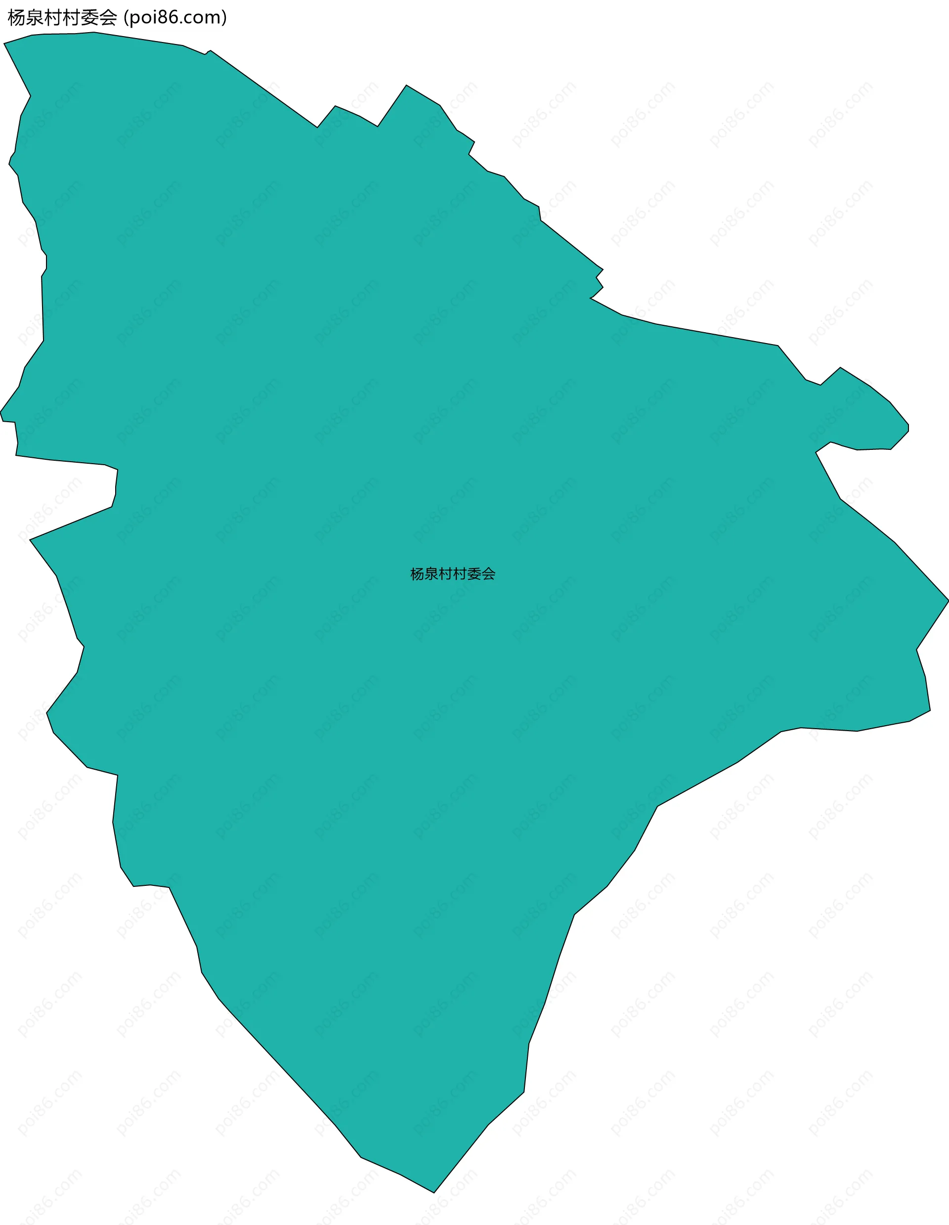 杨泉村村委会边界地图