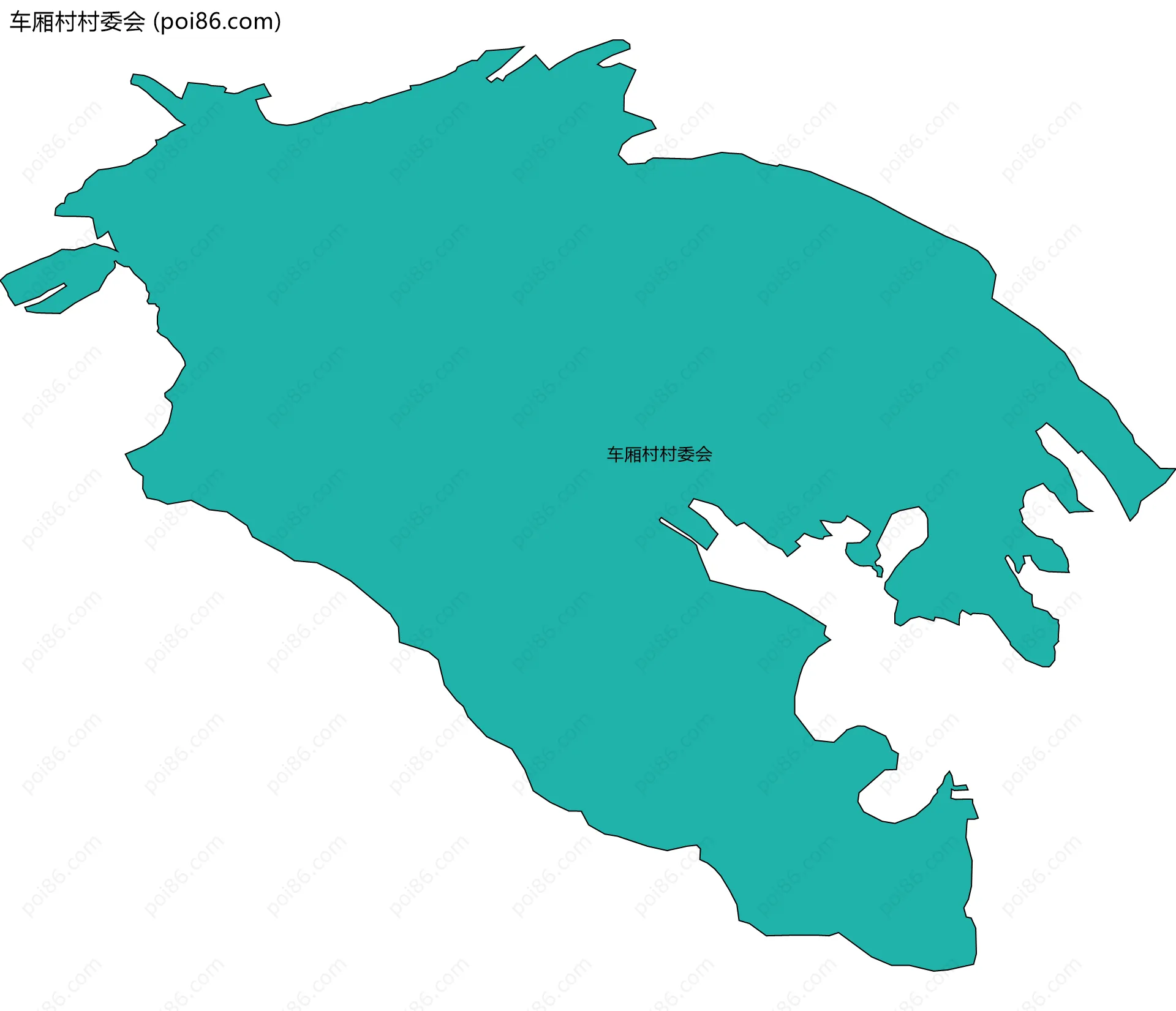 车厢村村委会边界地图