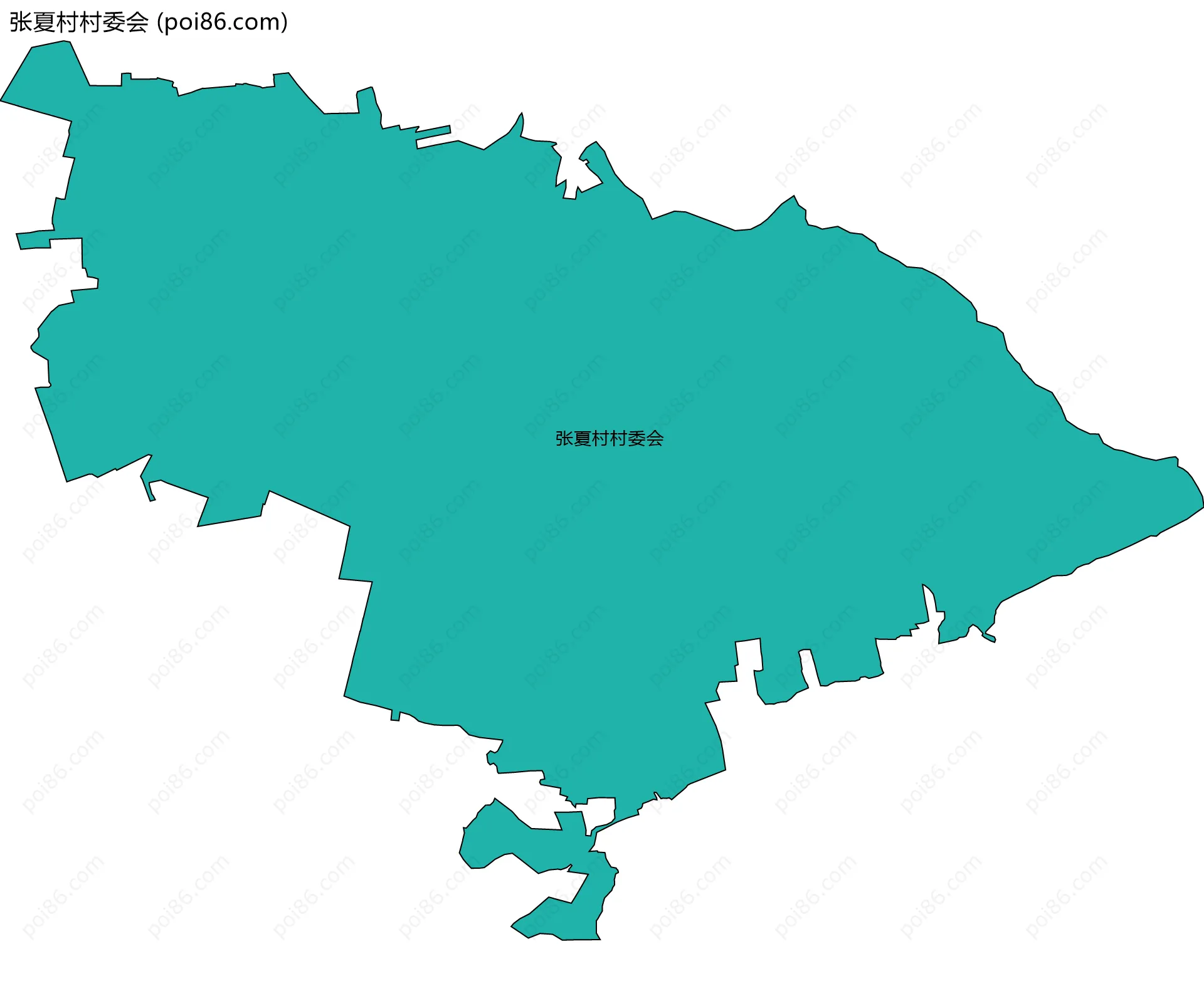 张夏村村委会边界地图