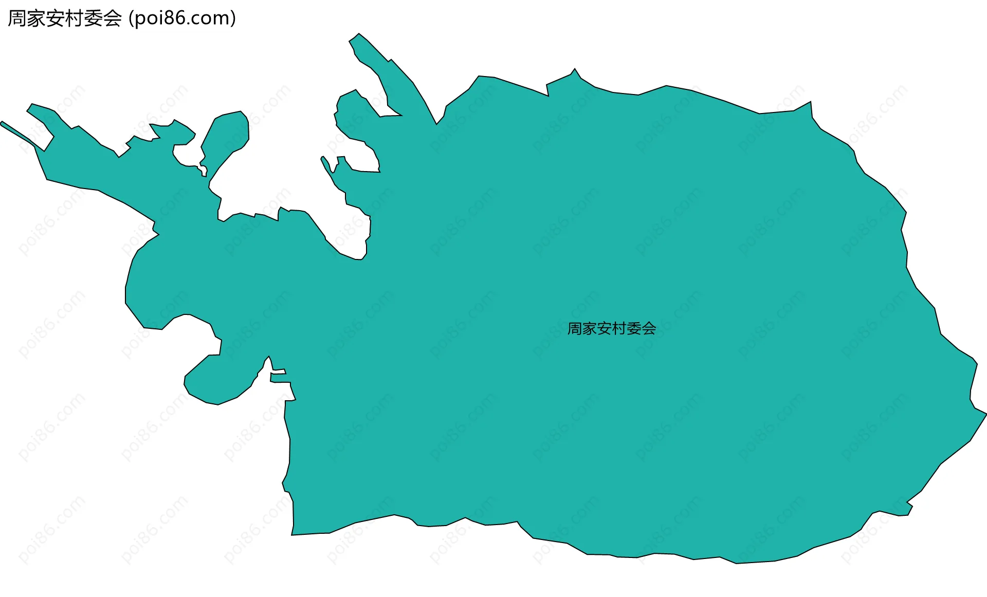 周家安村委会边界地图