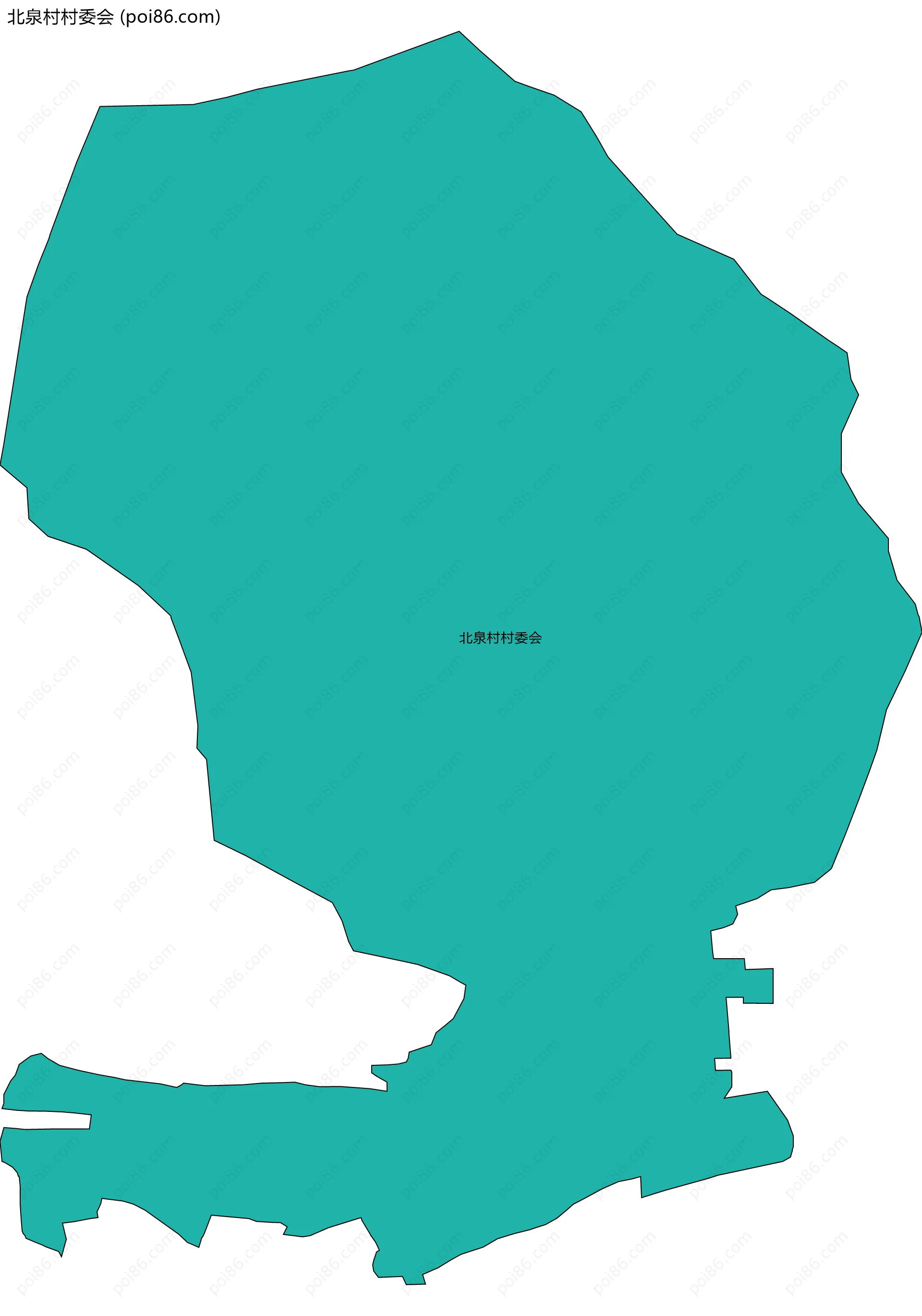 北泉村村委会边界地图