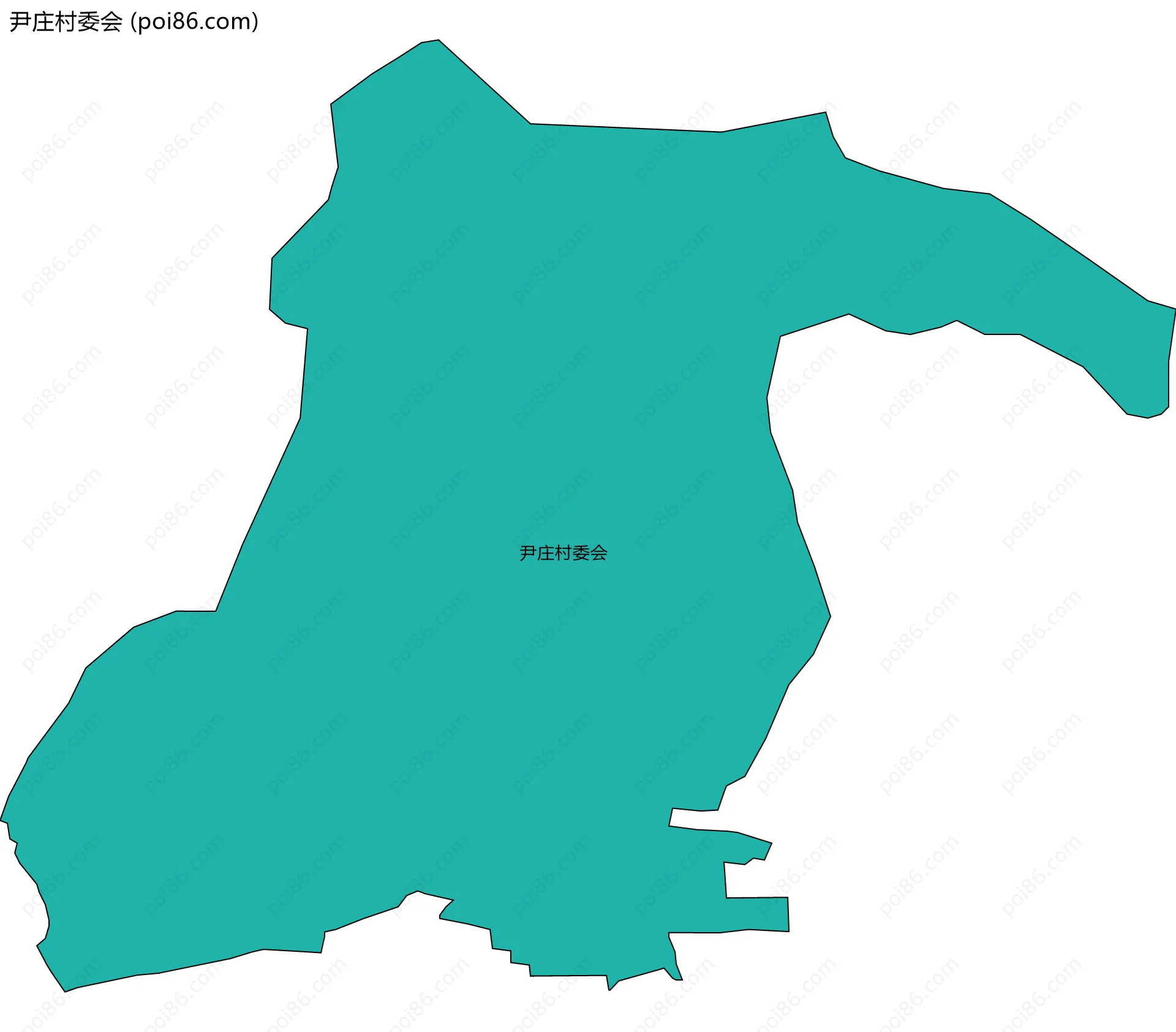 尹庄村委会边界地图