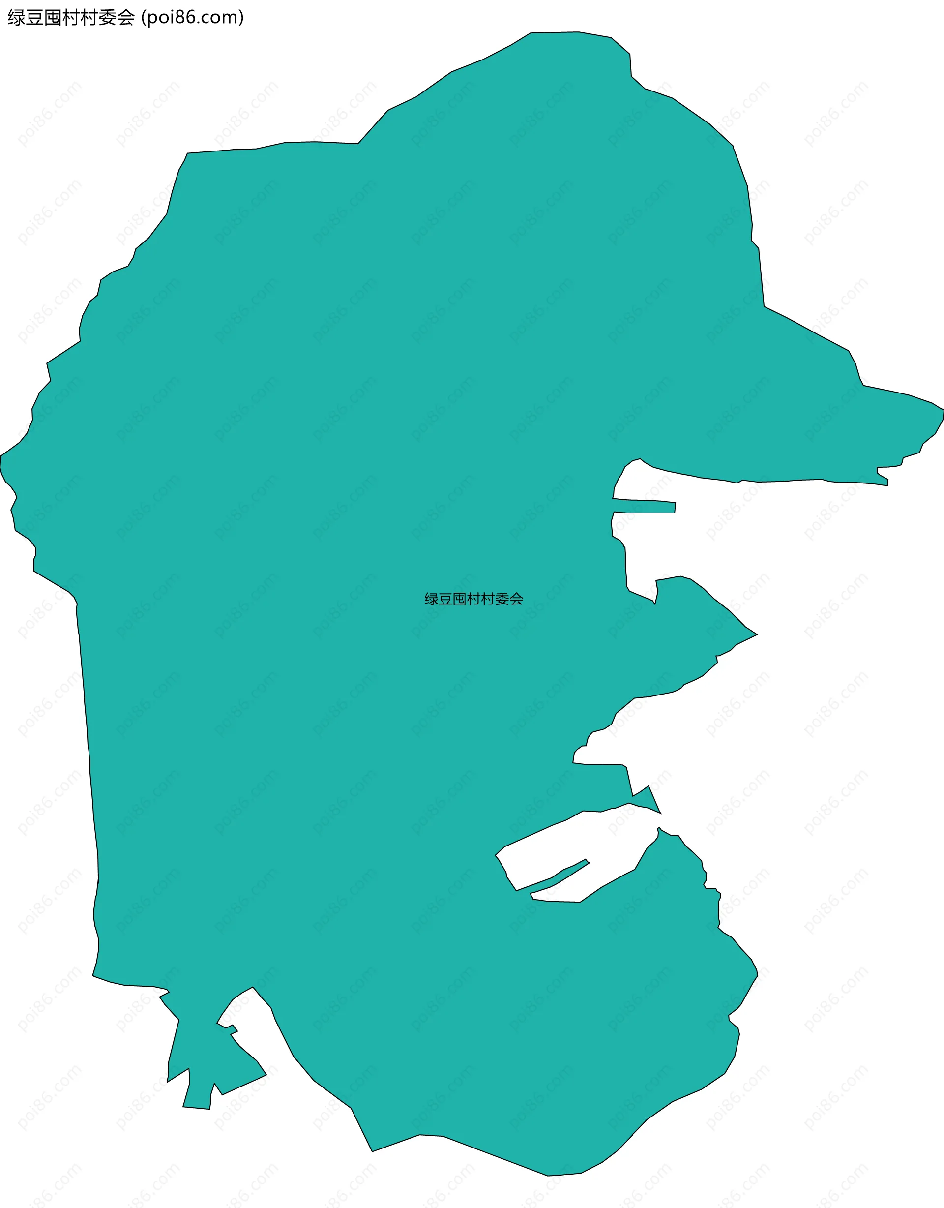 绿豆囤村村委会边界地图