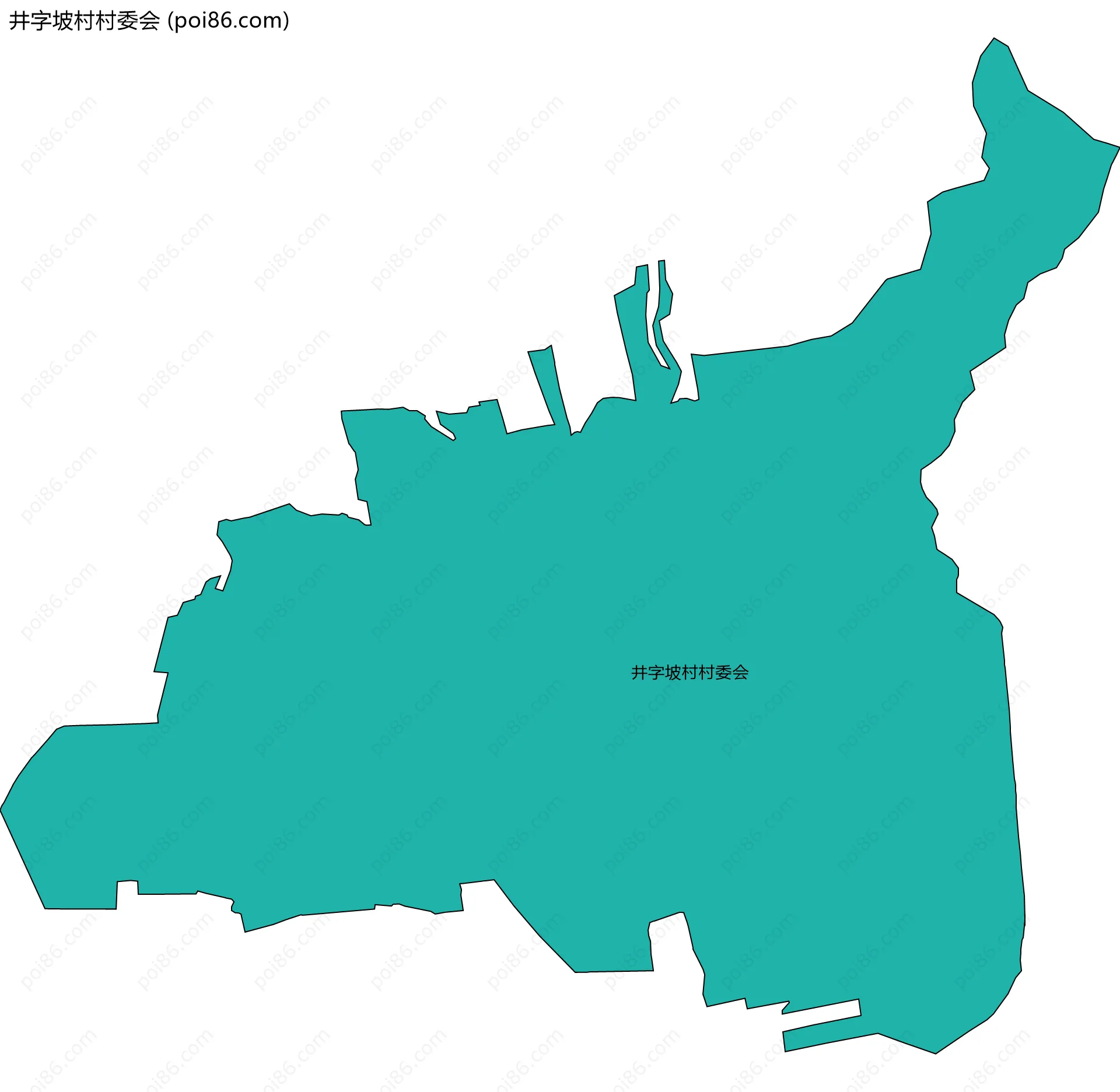 井字坡村村委会边界地图