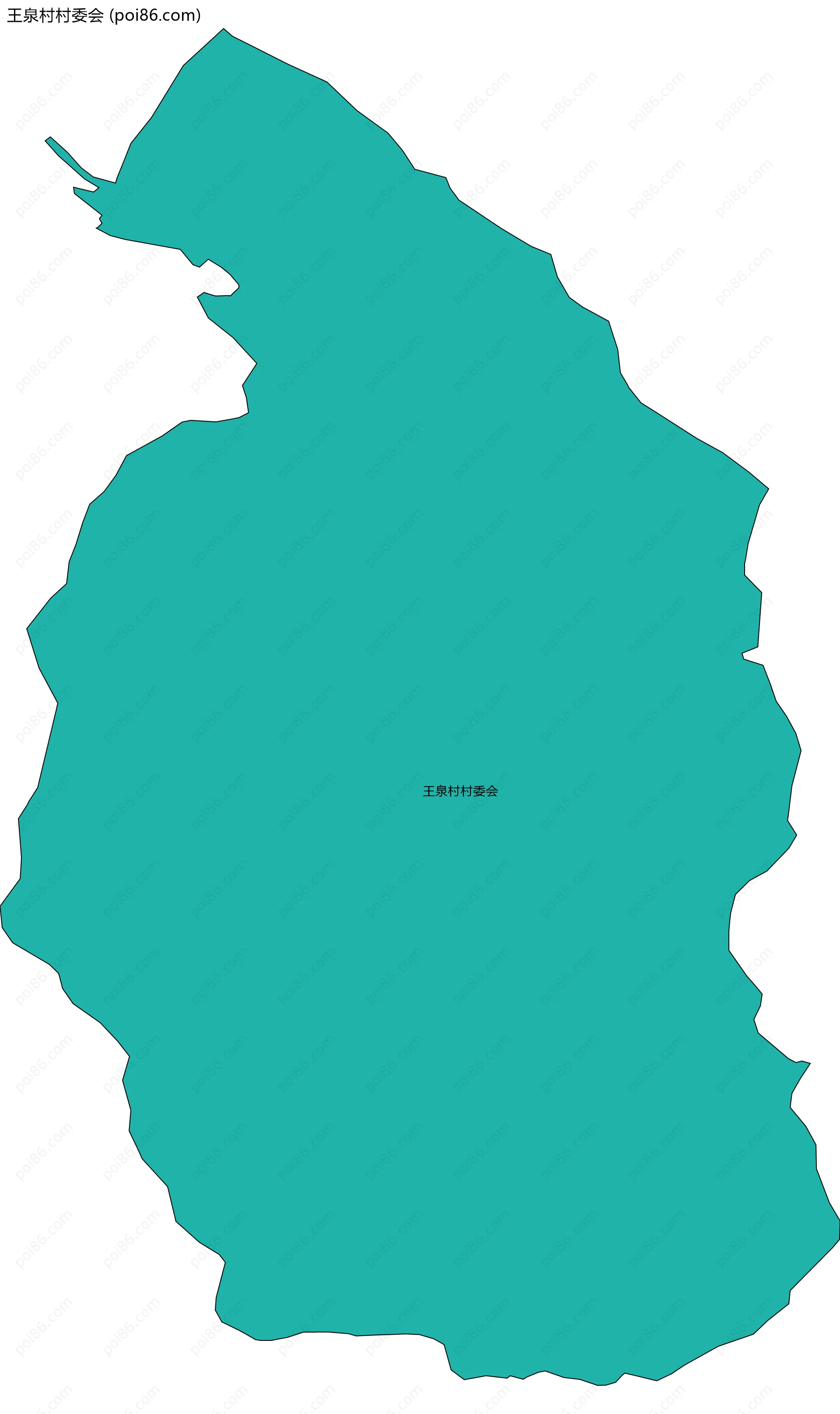 王泉村村委会边界地图