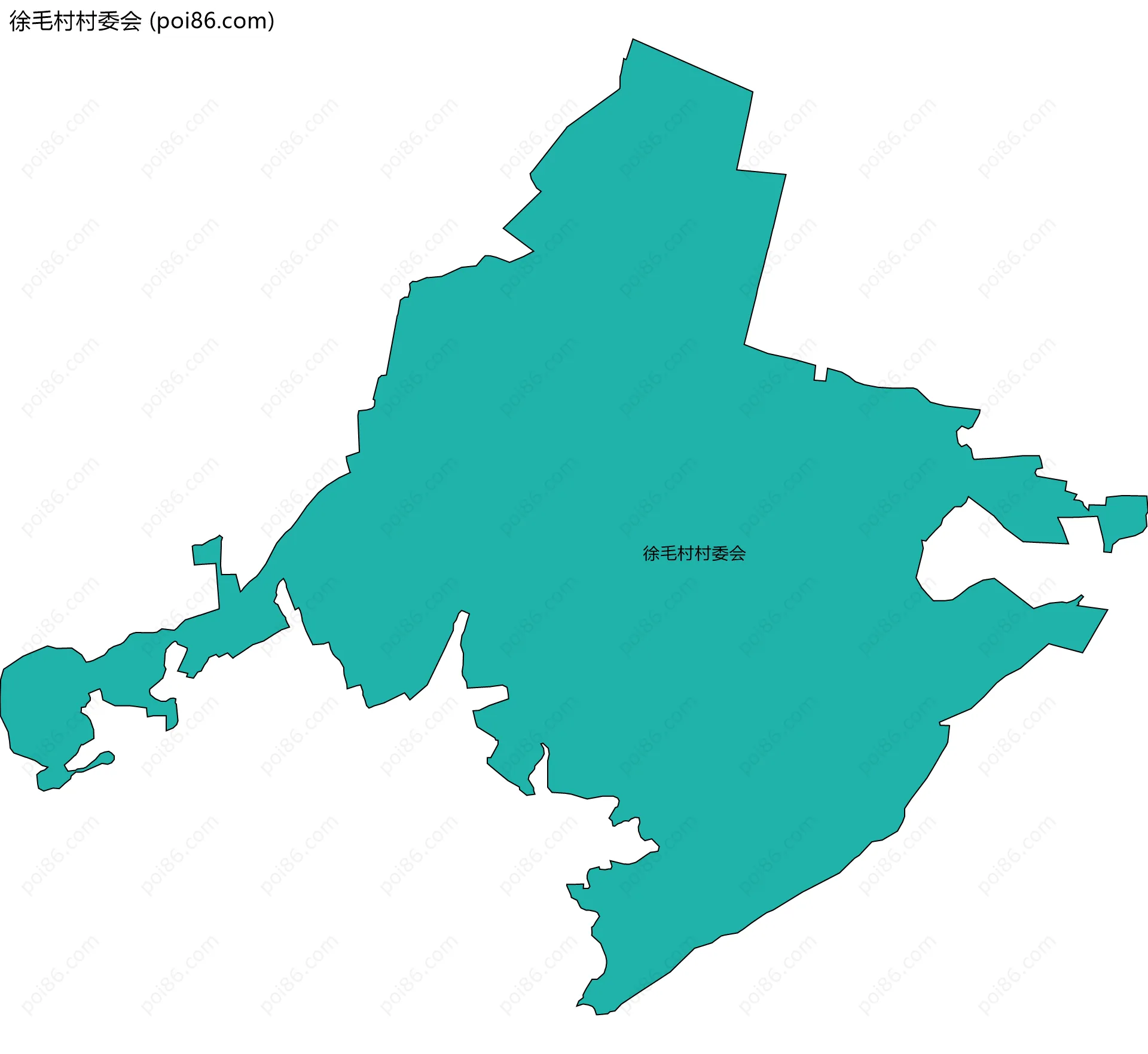 徐毛村村委会边界地图