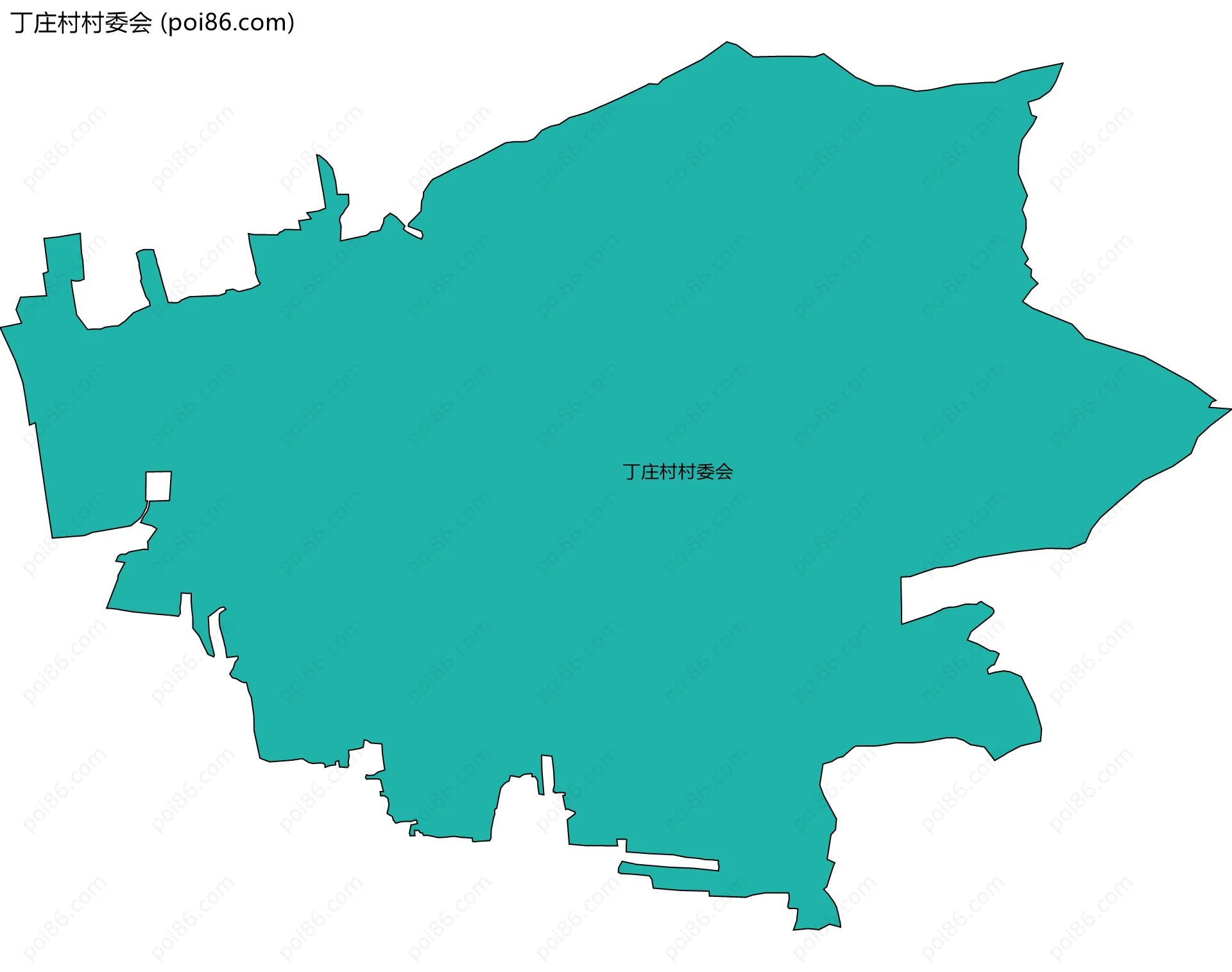 丁庄村村委会边界地图