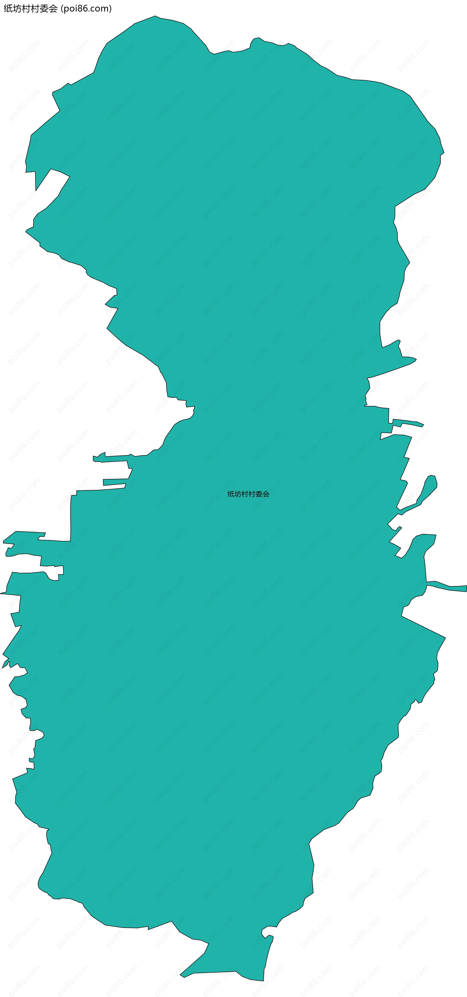 纸坊村村委会边界地图