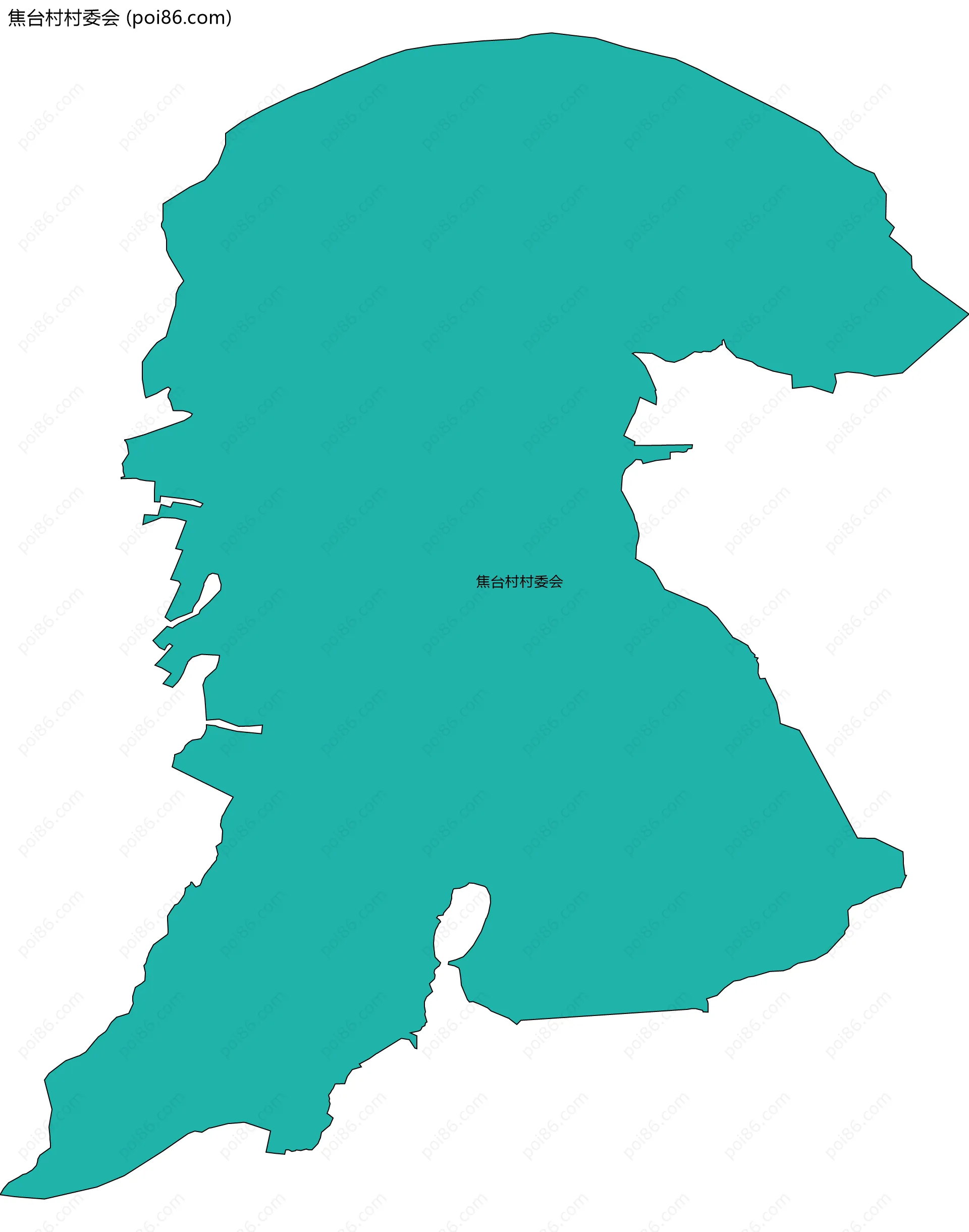 焦台村村委会边界地图