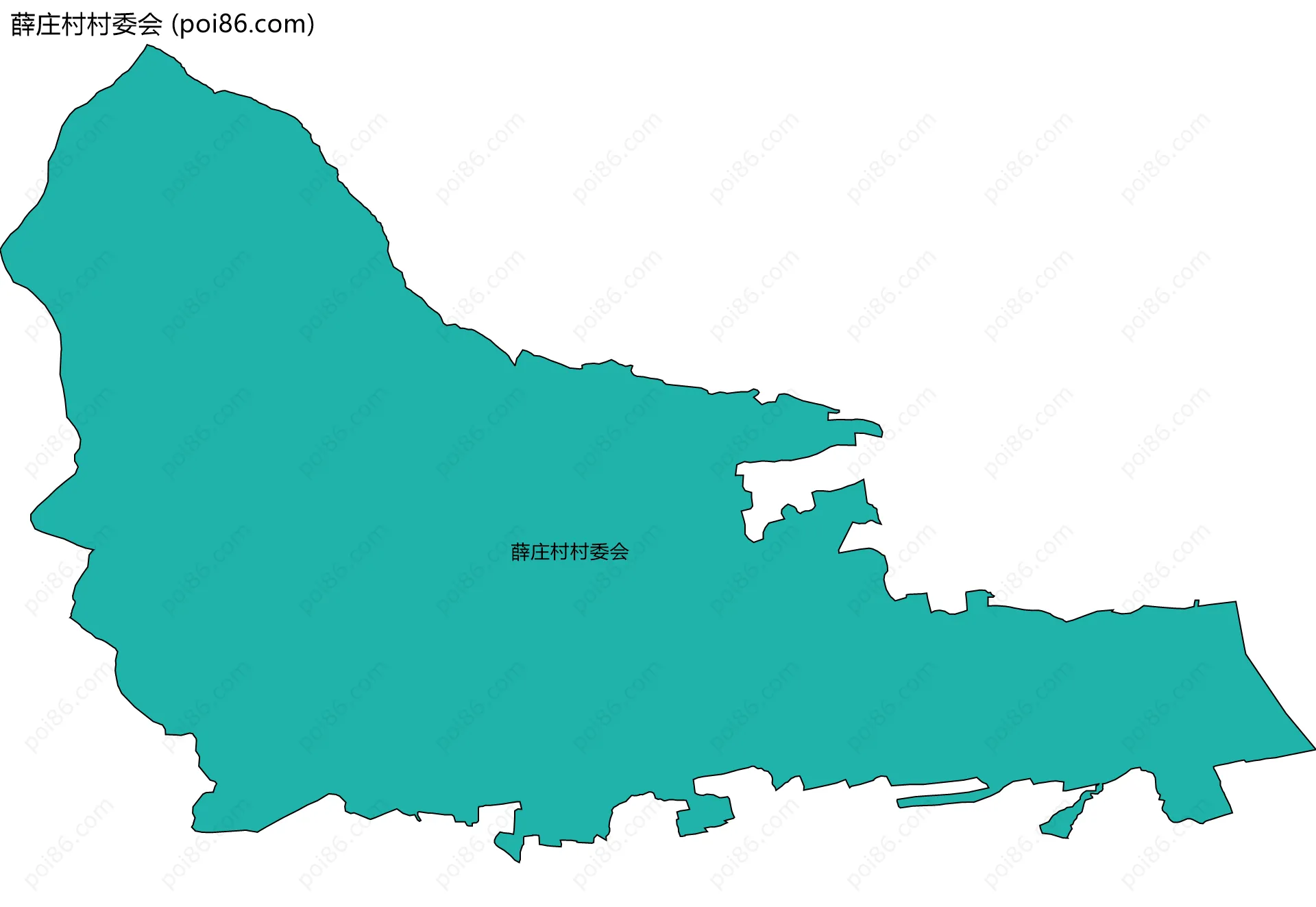 薛庄村村委会边界地图